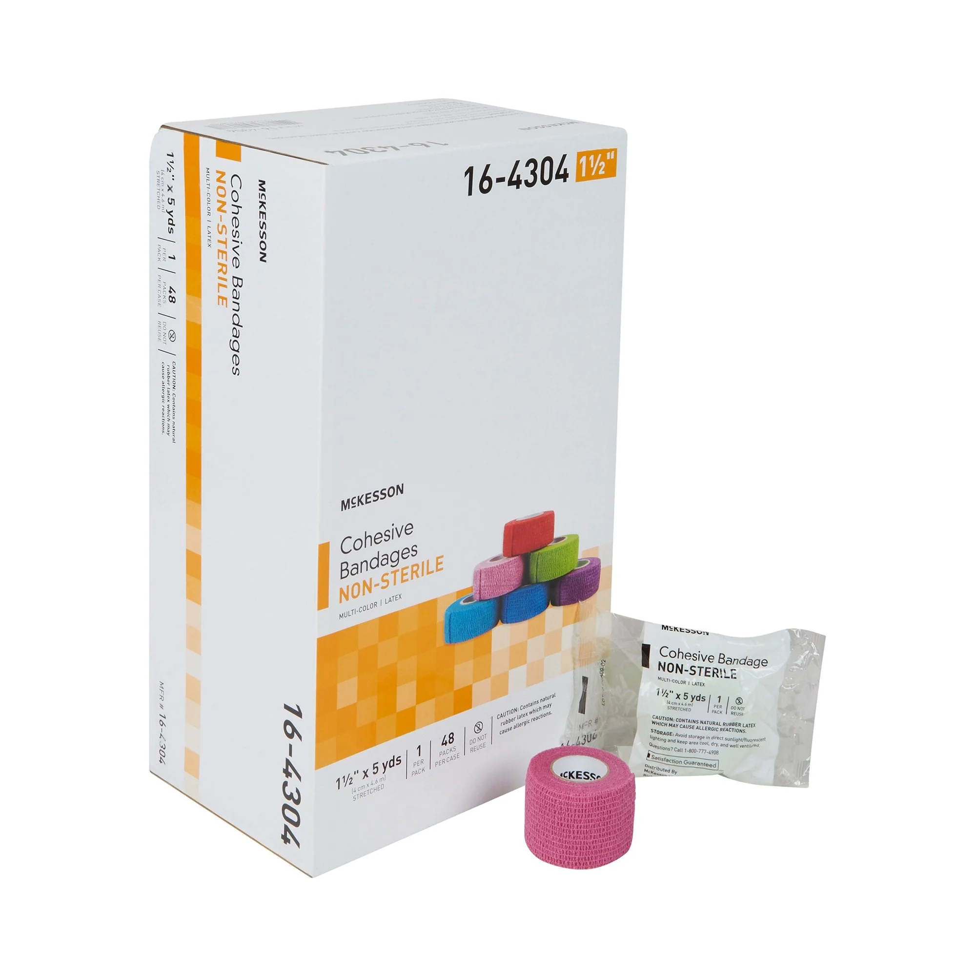 McKesson Brand McKesson Self-adherent Closure Cohesive Bandage, 1-1/2 Inch x 5 Yard (48/CS)
