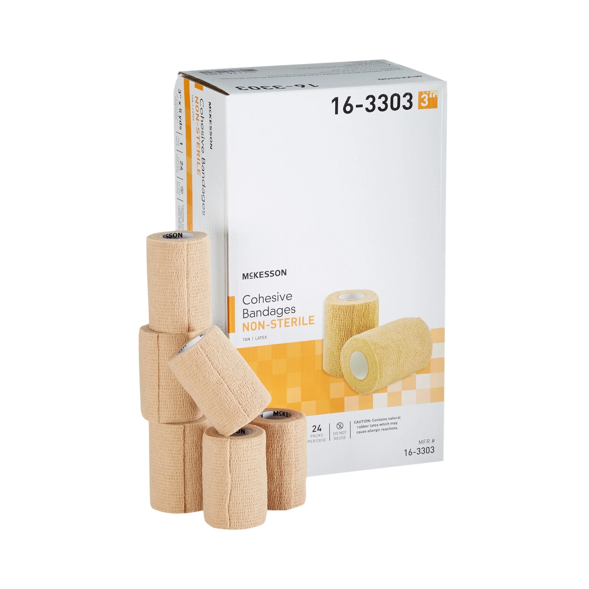 McKesson Brand McKesson Self-adherent Closure Cohesive Bandage, 3 Inch x 5 Yard (24/CS)