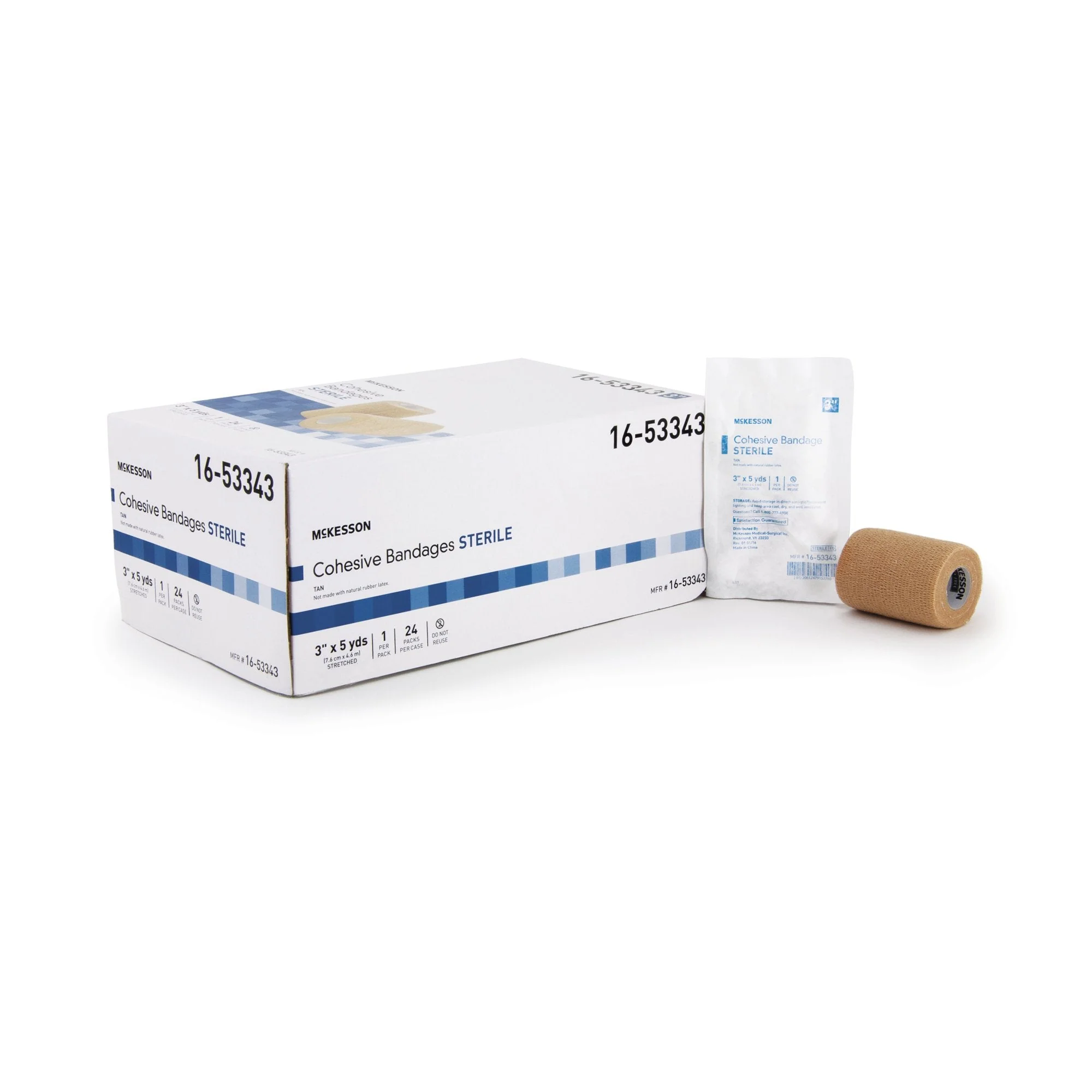 McKesson Brand McKesson Self-adherent Closure Cohesive Bandage, 3 Inch x 5 Yard (24/CS)