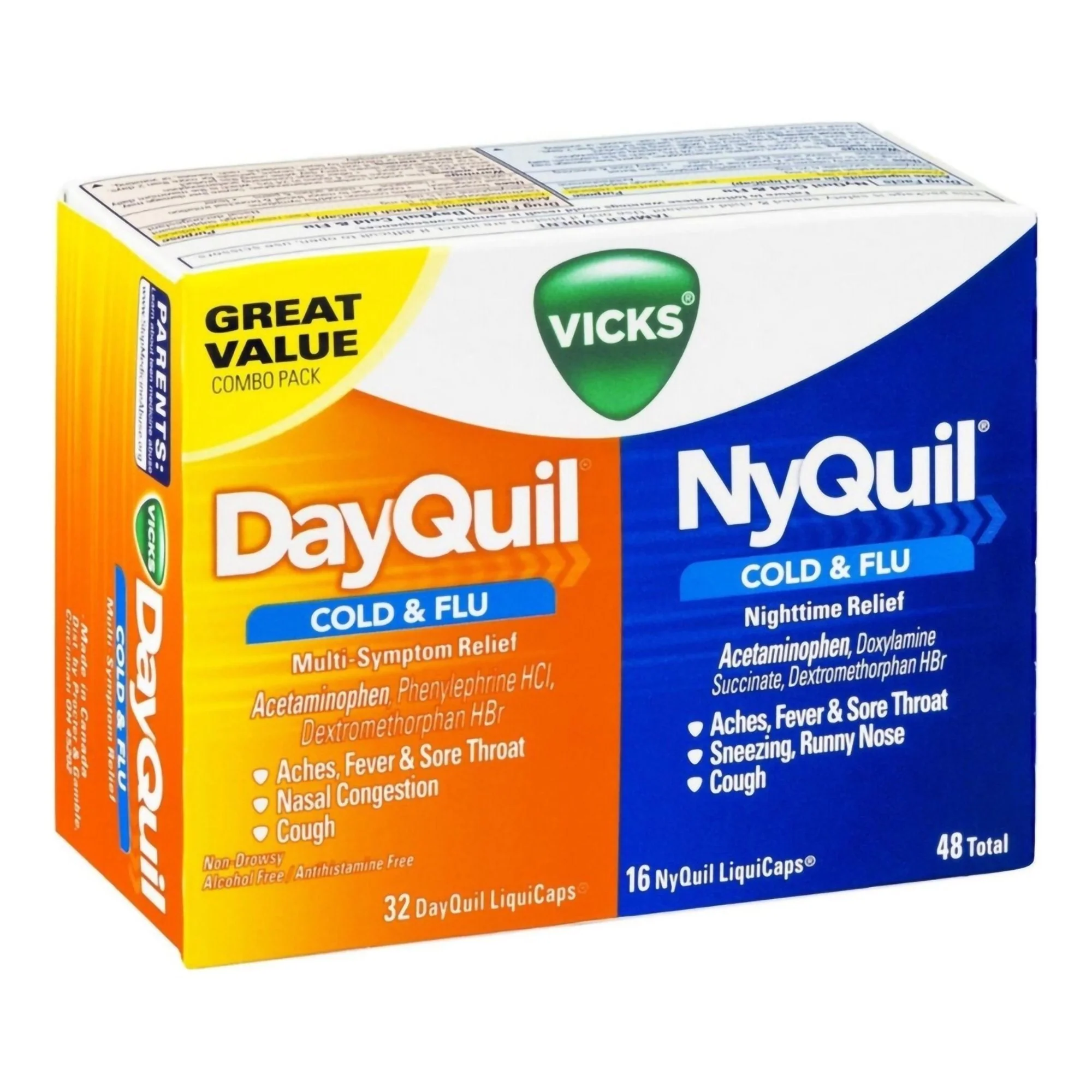 Procter & Gamble Vicks DayQuil/NyQuil Cold & Flu LiquiCaps (48/CT) - Image 2