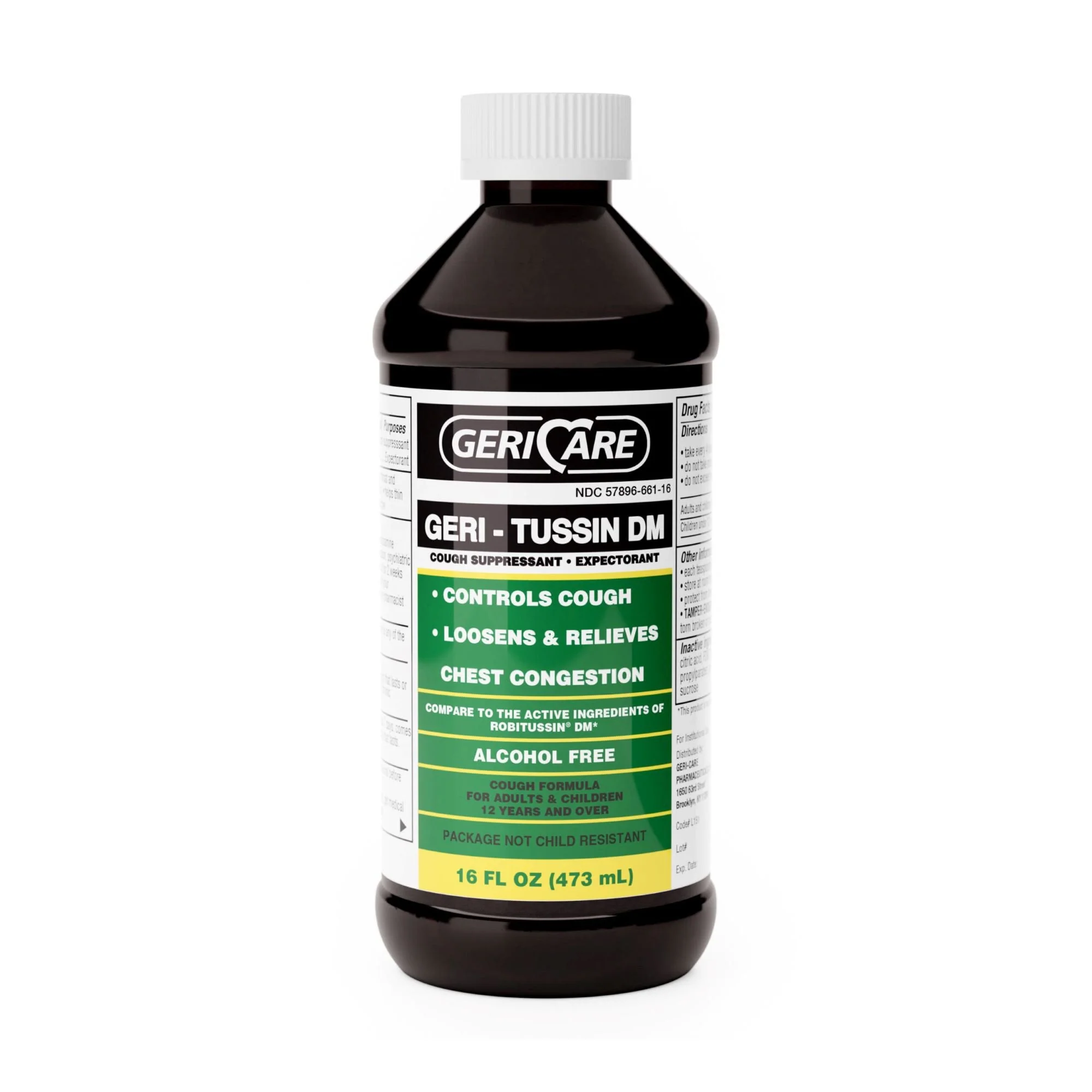 Geri-Care Geri-Care Guaifenesin / Dextromethorphan Cold and Cough Relief, 16-ounce Bottle (12/CS)
