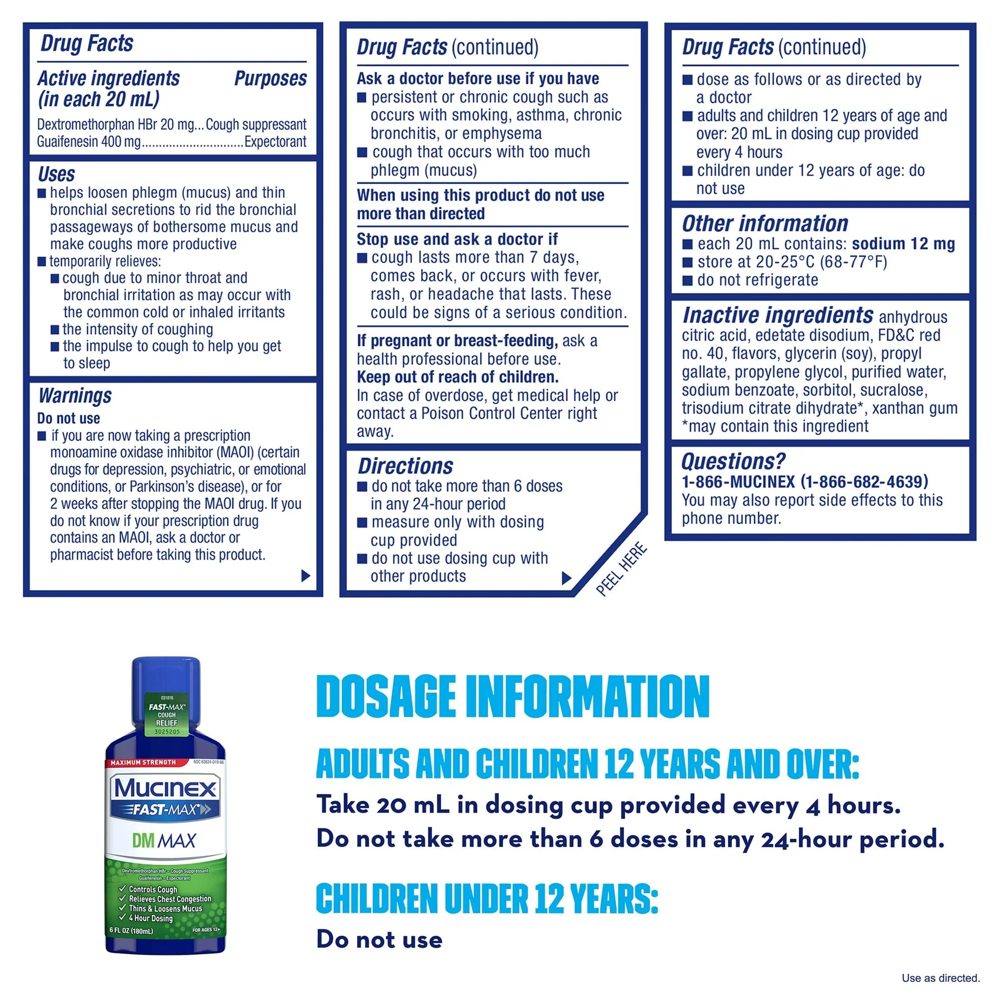 Reckitt Benckiser Mucinex Fast-Max DM Max Guaifenesin / Dextromethorphan Cold and Cough Relief - Image 3