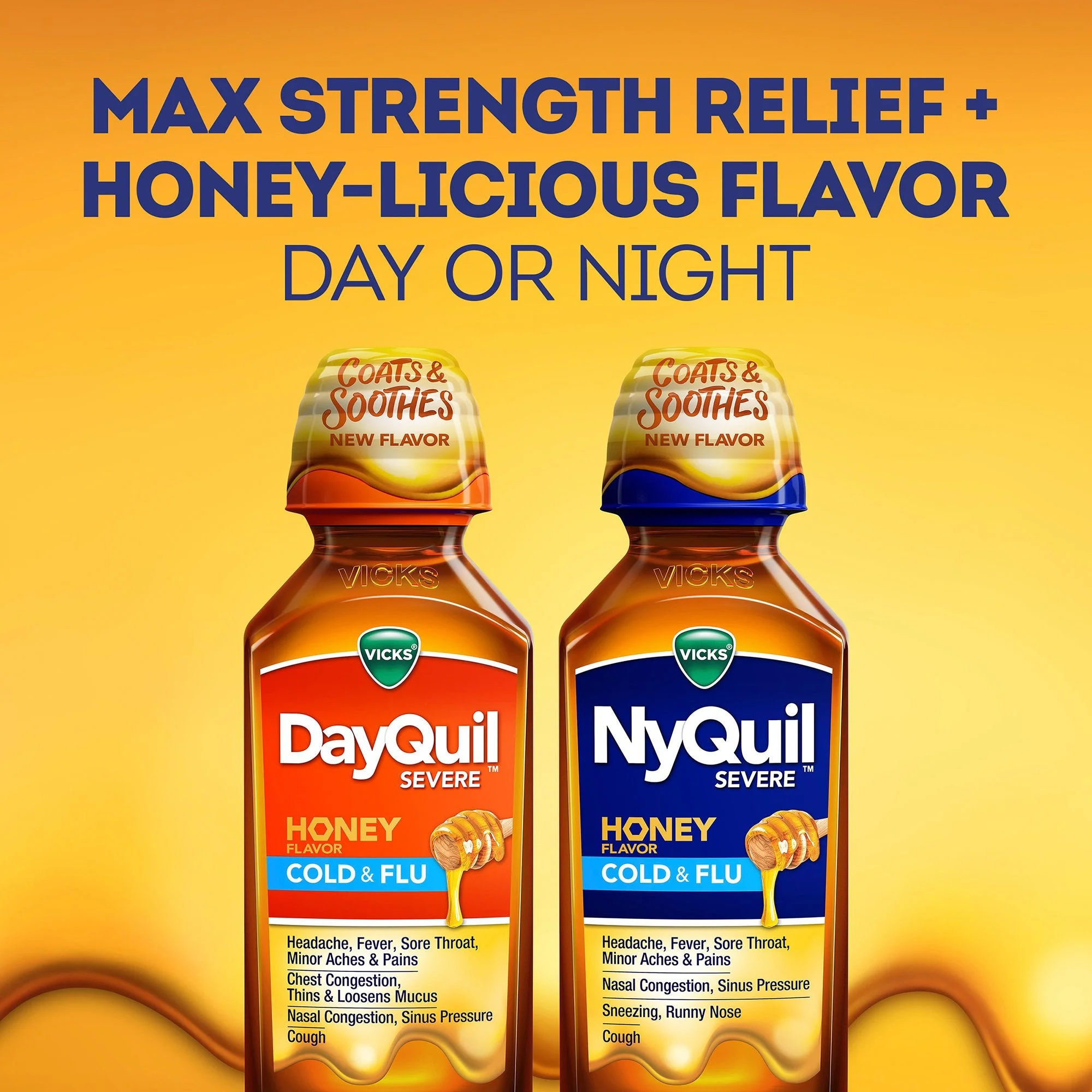 Procter & Gamble NyQuil Severe Cold & Flu Liquid Honey Flavor - Image 3