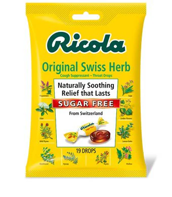 DOT Foods - Kraft Foods Inc Ricola Cough Suppressant Throat Drops Sugar Free Original Swiss Herb