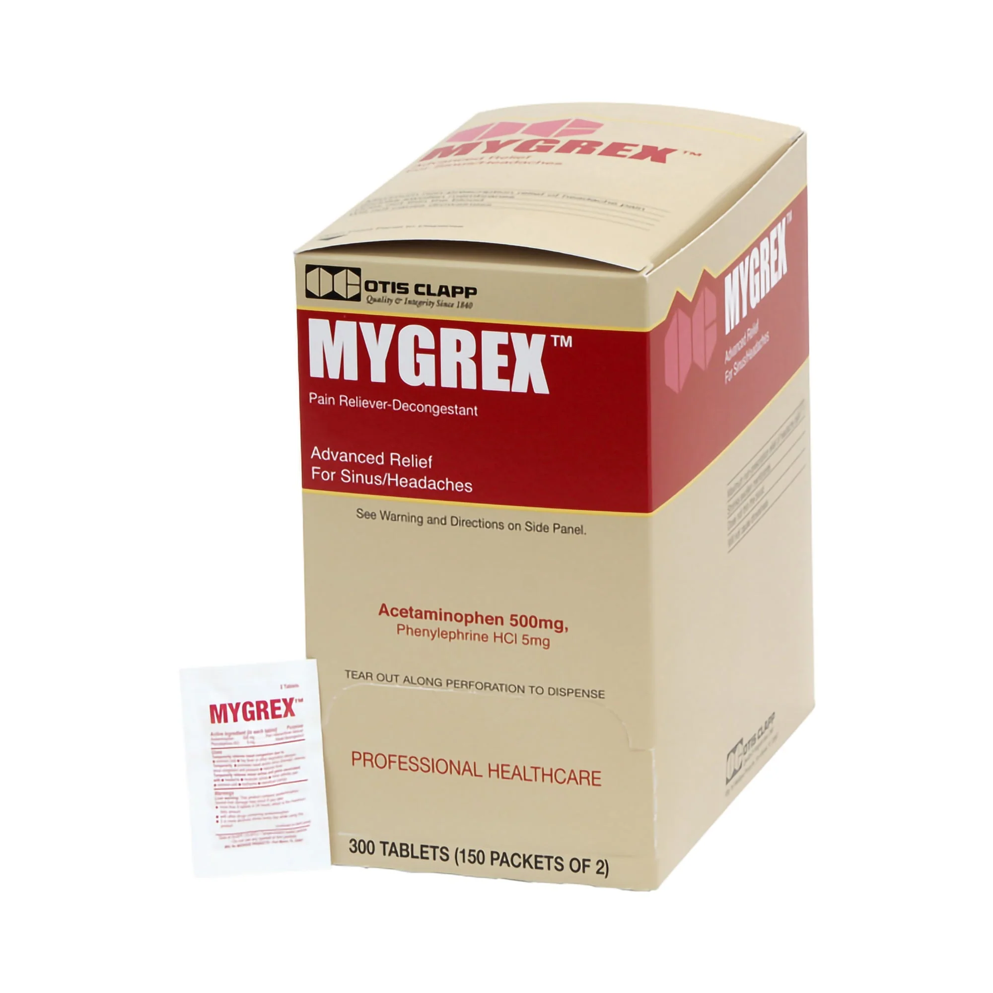 Medique Products Mygrex Acetaminophen / Phenylephrine Cold and Sinus Relief Tablet (6/CS)