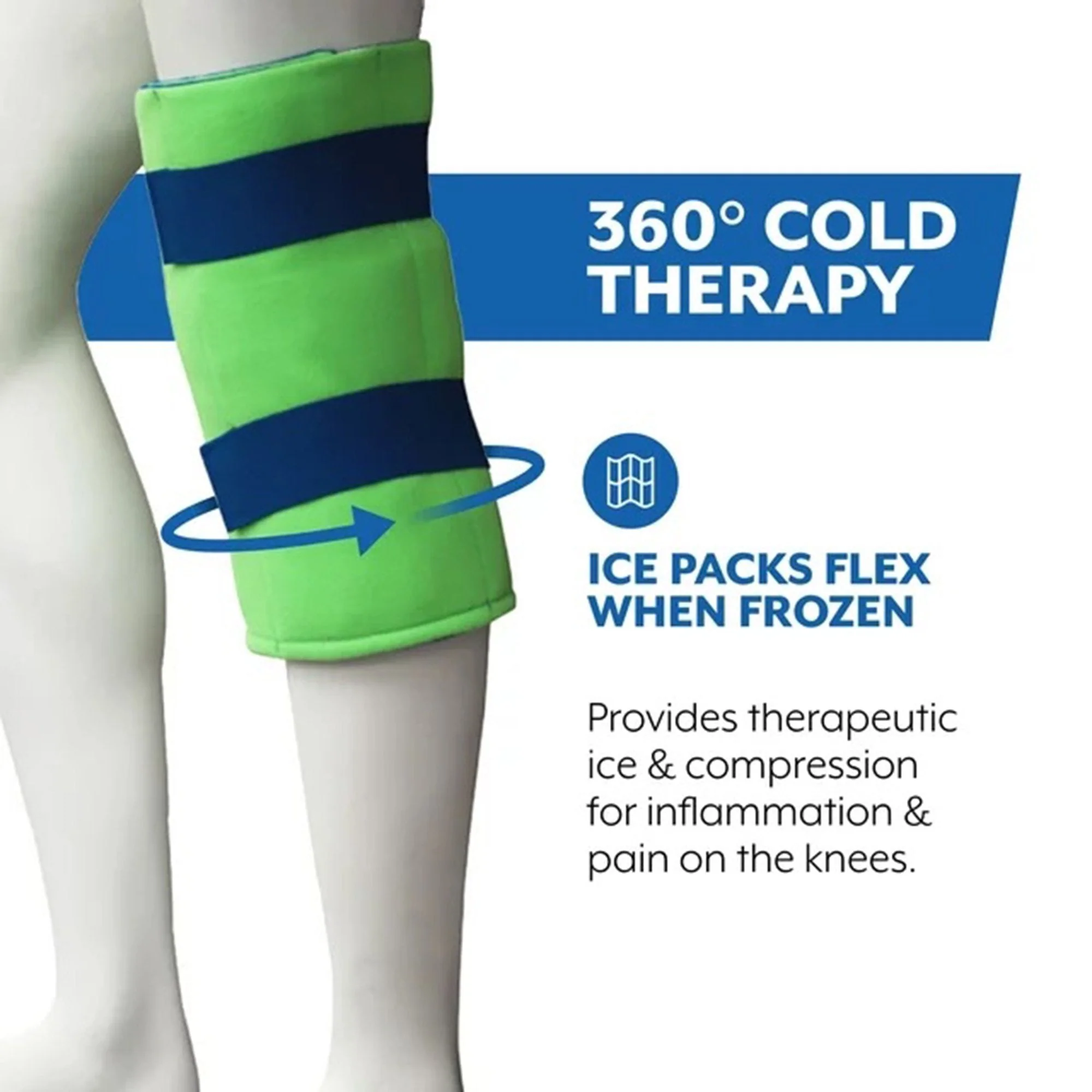 Brownmed Polar Ice Cold Pack with Wrap for Knee, Standard Size - Image 5