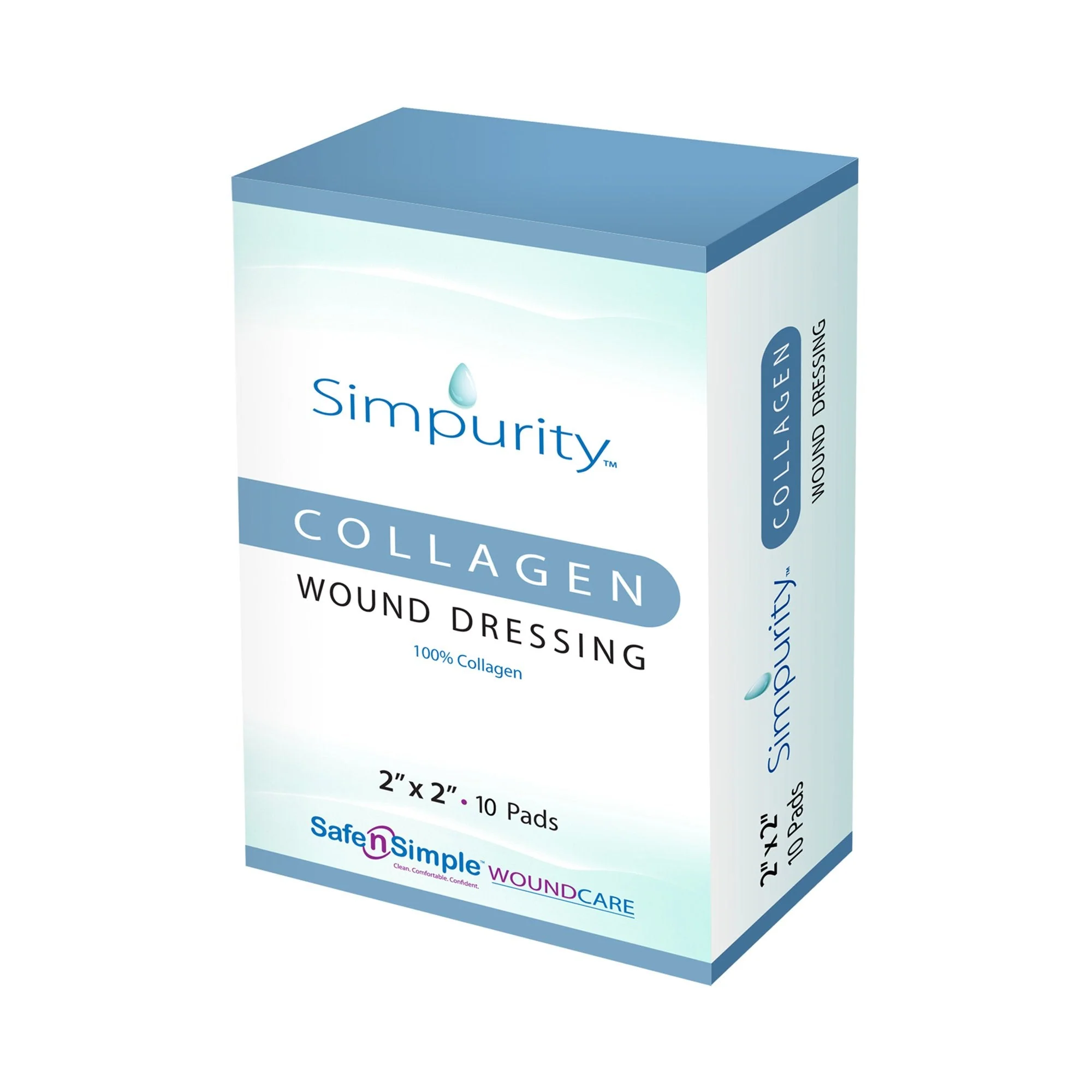 Safe N Simple Simpurity Collagen Dressing, 2 x 2 Inch (140/CS)