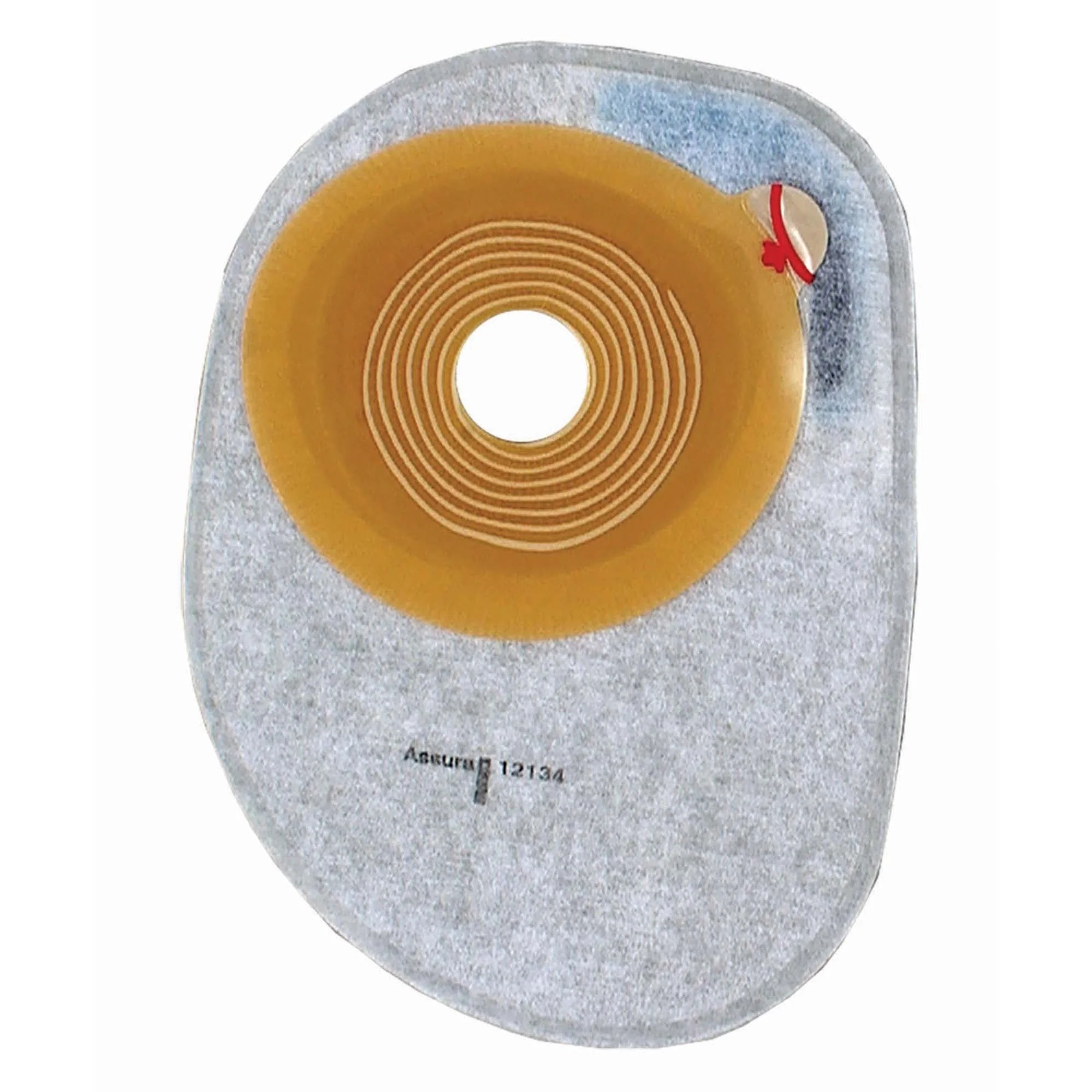 Colostomy Pouch Assura One-Piece System 7 Inch Length, Midi Flat, Trim to Fit 1-3/8 Inch Stoma Closed End