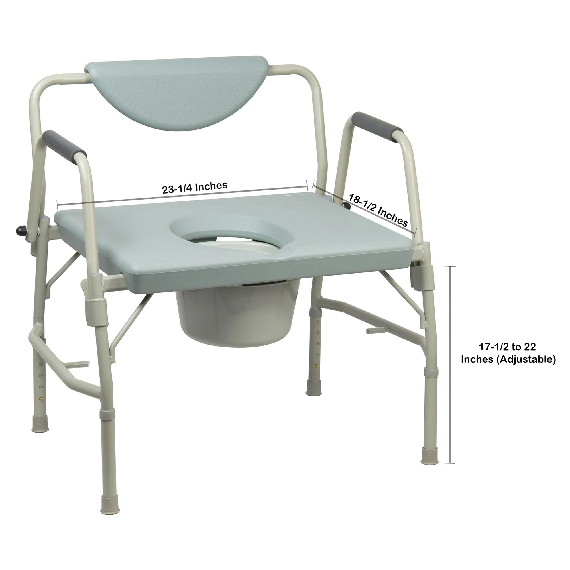 McKesson Brand McKesson Bariatric Commode Chair - Image 4