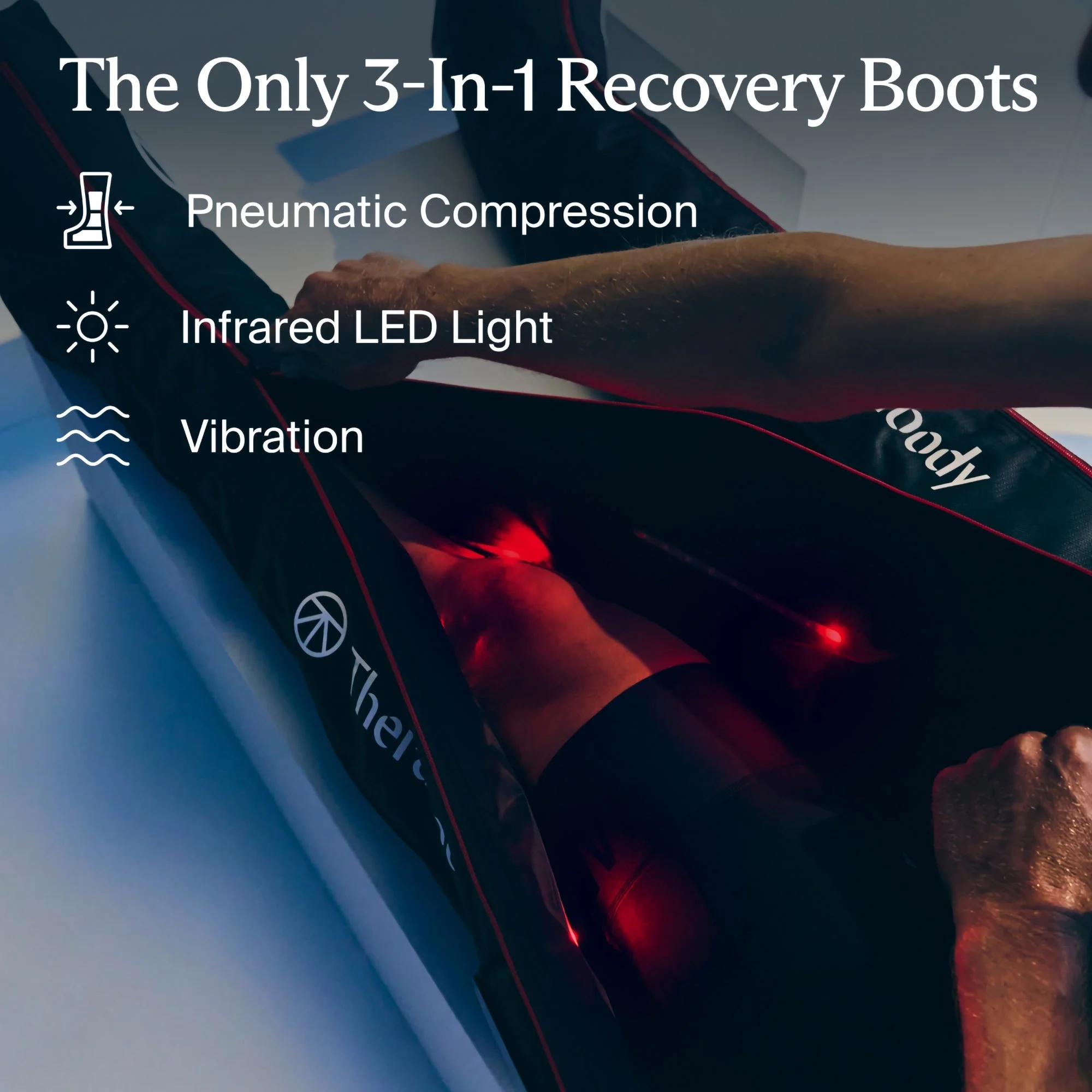 Therabody Inc RecoveryAir PRO JetBoots Short Compression Massage Garment & Control Unit, Large - Image 5