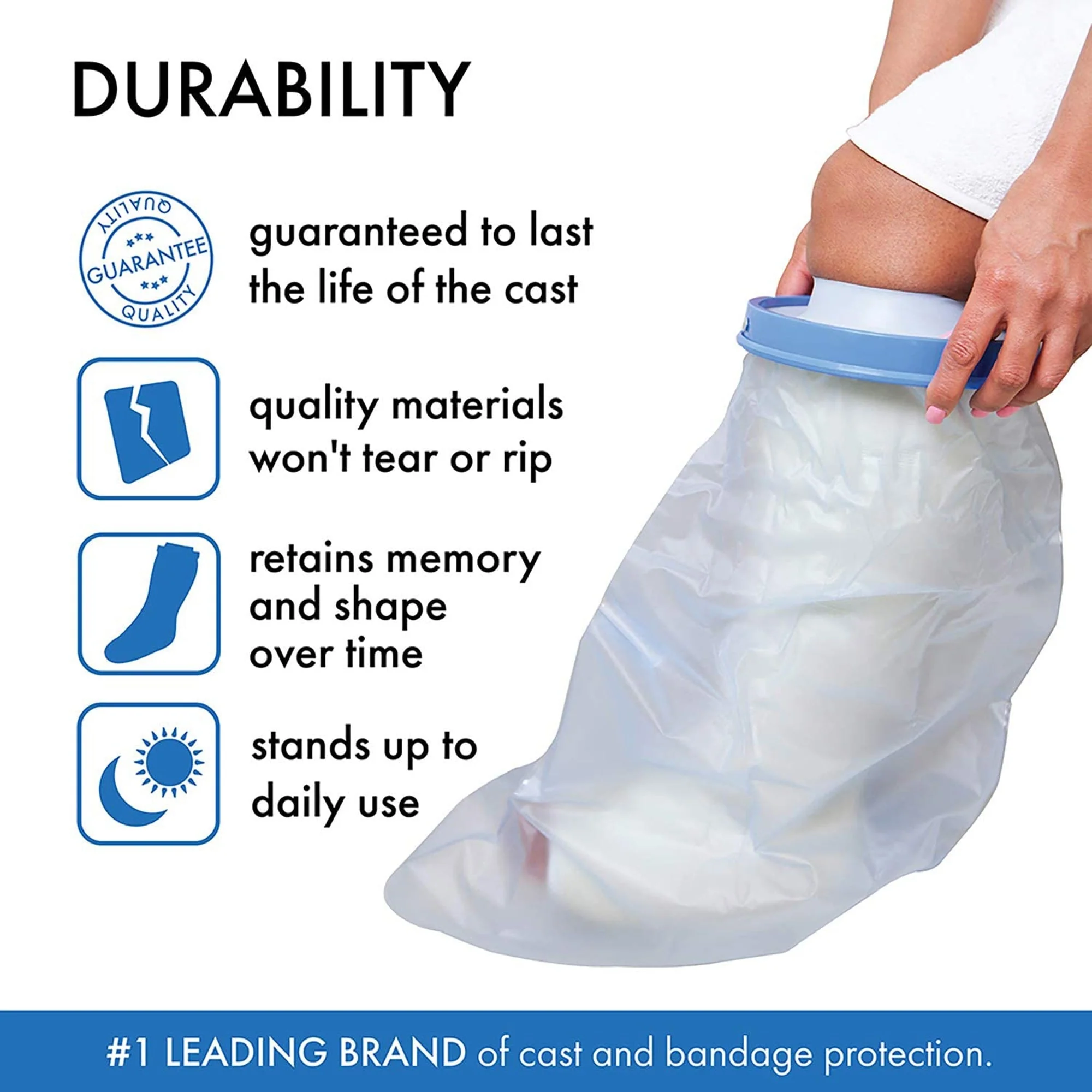 Brownmed Seal-Tight Original Cast Protector, 24-Inch Length, Wide Short Leg - Image 6