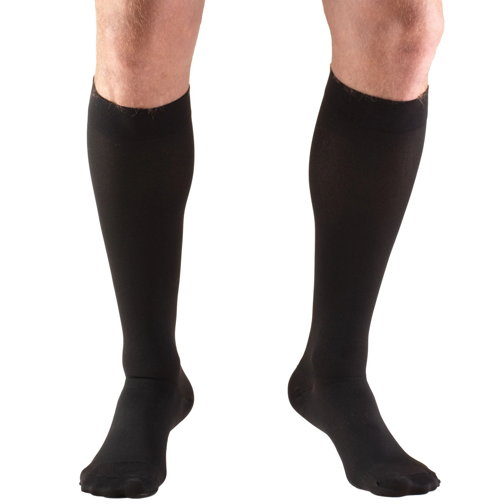 Truform Compression Stocking Truform Knee High 2X-Large Black Closed Toe