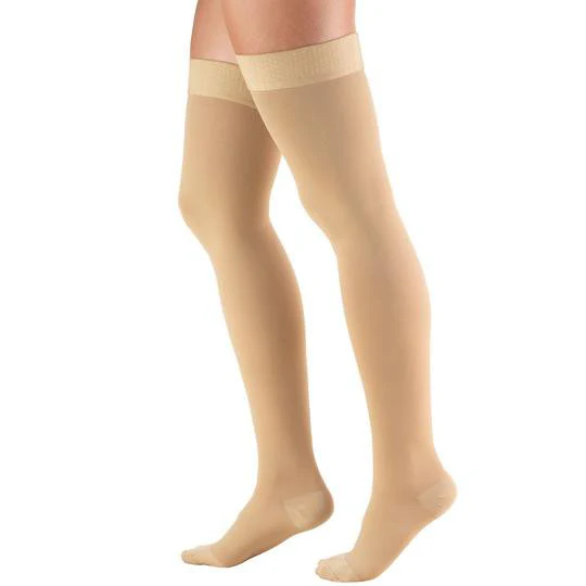 Truform Compression Stocking Truform Thigh High Small Beige Closed Toe
