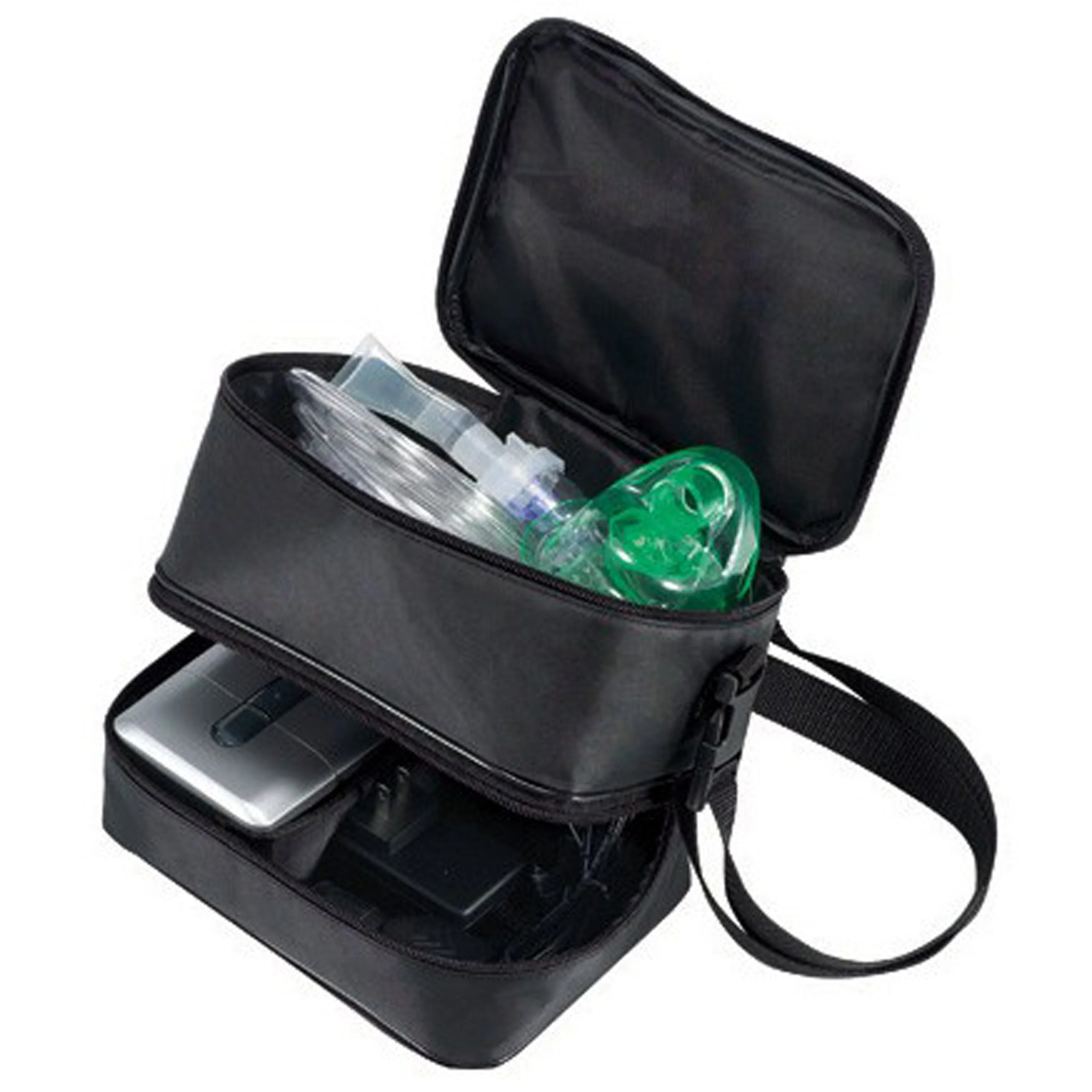 Compressor Nebulizer System Traveler Small Volume Medication Cup Adult / Pediatric Aerosol Mask Delivery