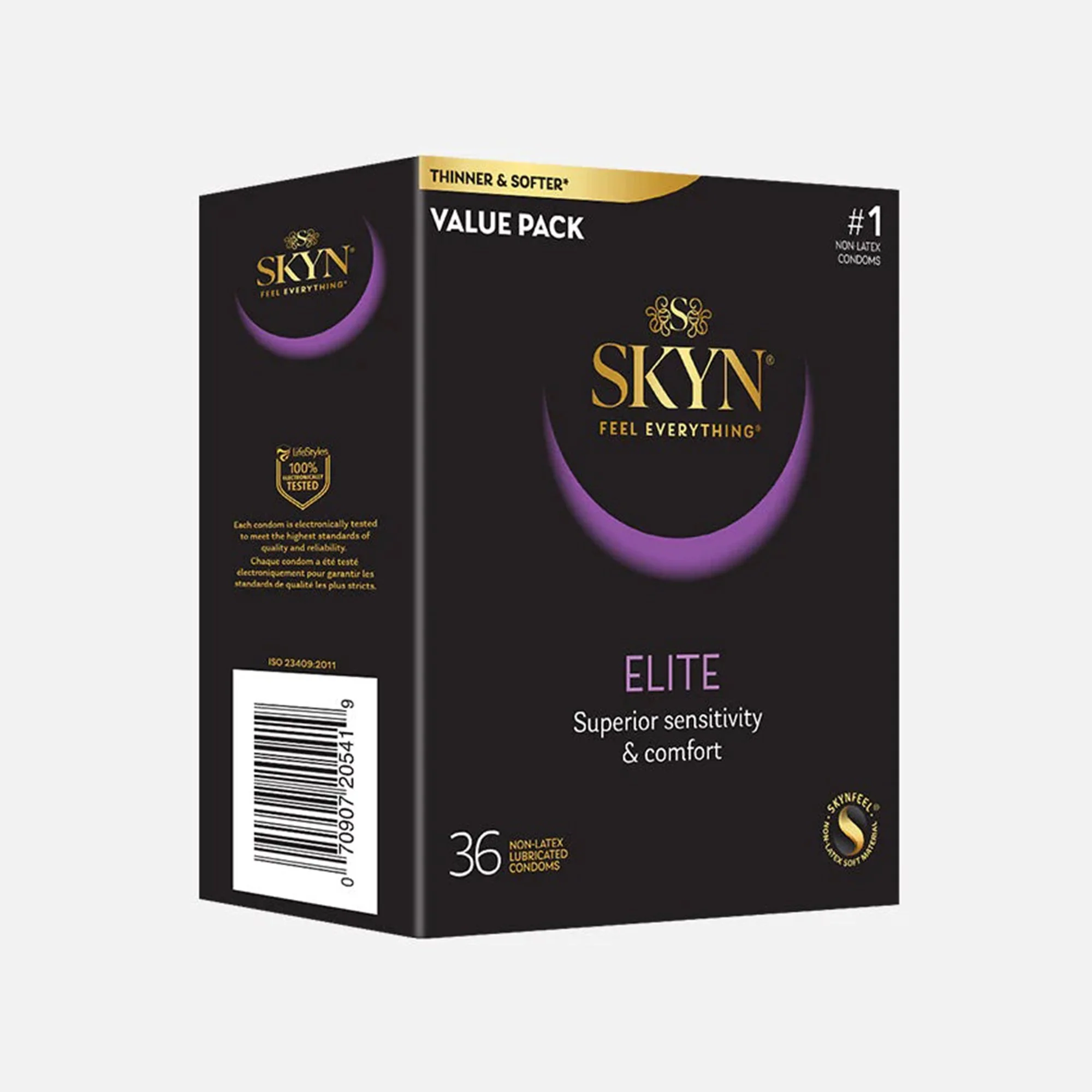 Sxwell USA LifeStyles Skyn Elite Nonlatex Lubricated Condoms, Ultra Thin, Ultra Soft (24/CS)