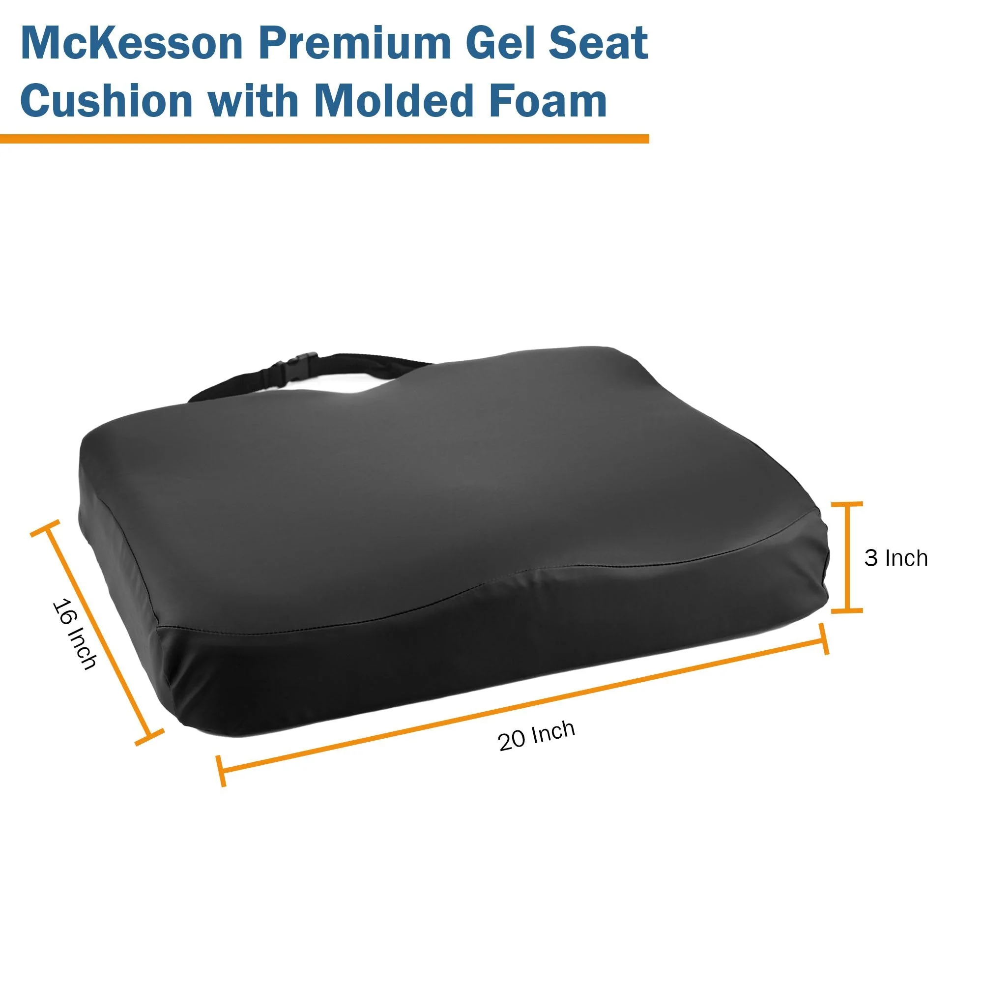 McKesson Brand McKesson Premium Molded Foam Seat Cushion, 20 x 16 x 3 Inch (4/CS) - Image 6