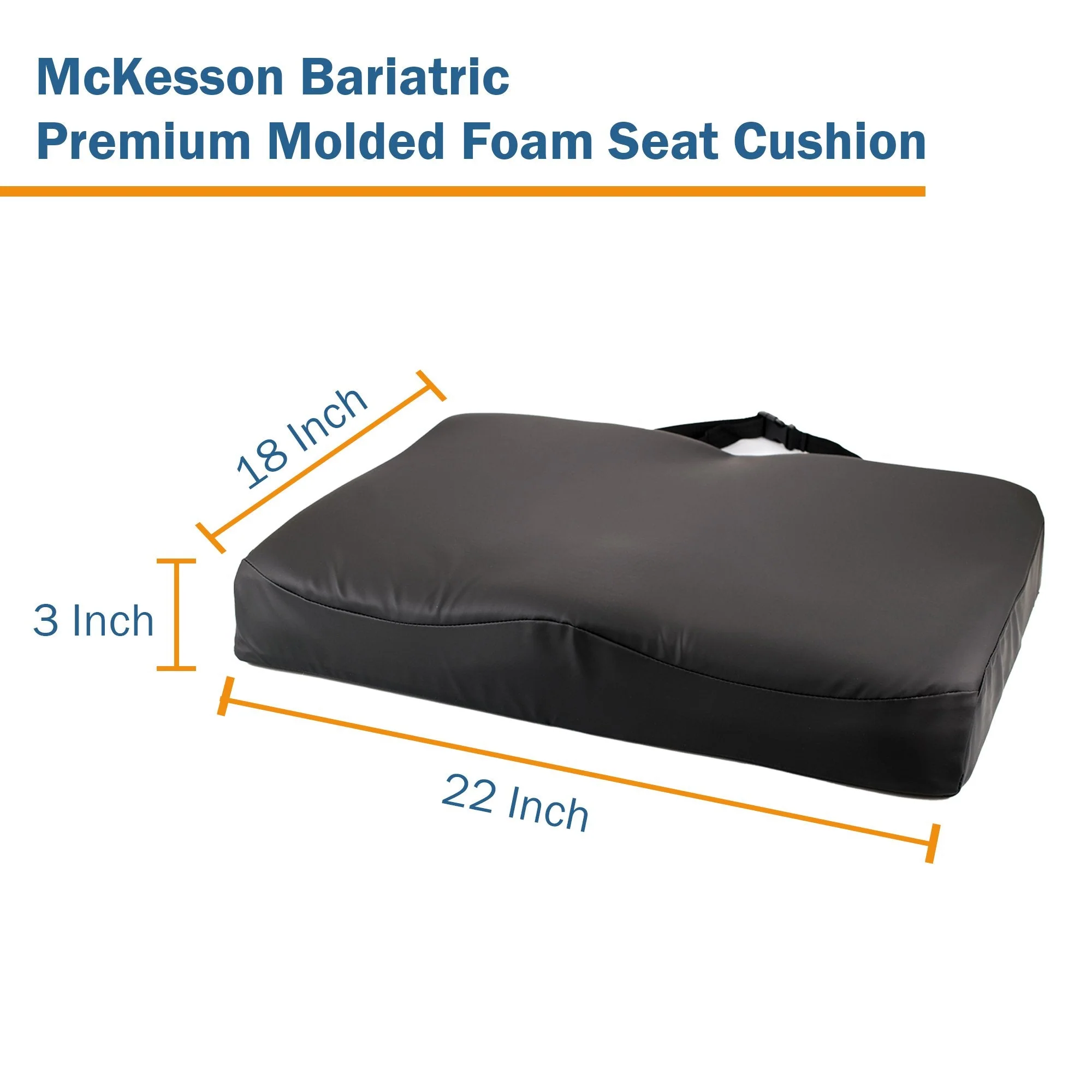 McKesson Brand McKesson Premium Molded Foam Seat Cushion, 22 x 18 x 3 Inch (4/CS) - Image 7