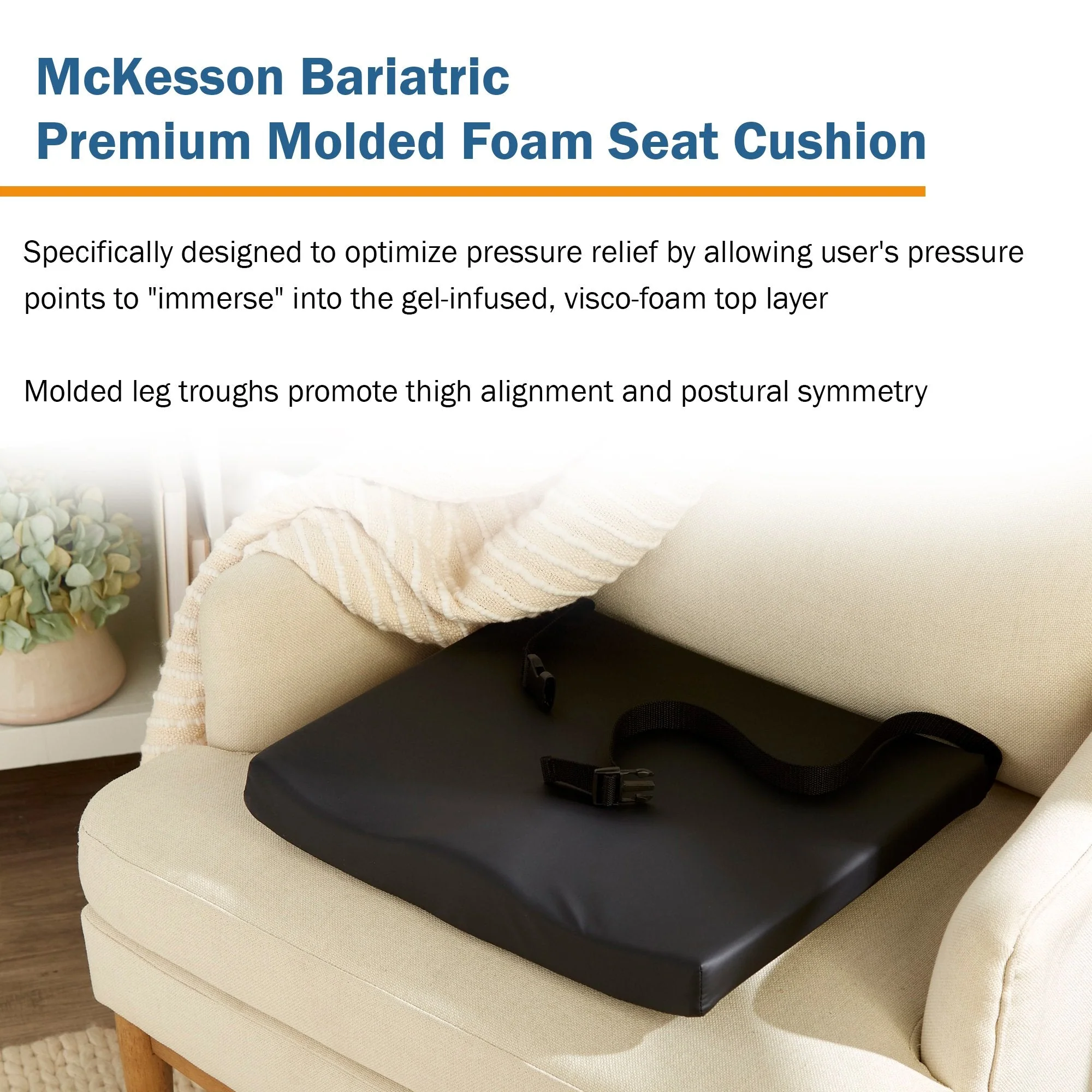 McKesson Brand McKesson Premium Molded Foam Seat Cushion, 24 x 18 x 3 Inch (4/CS) - Image 6