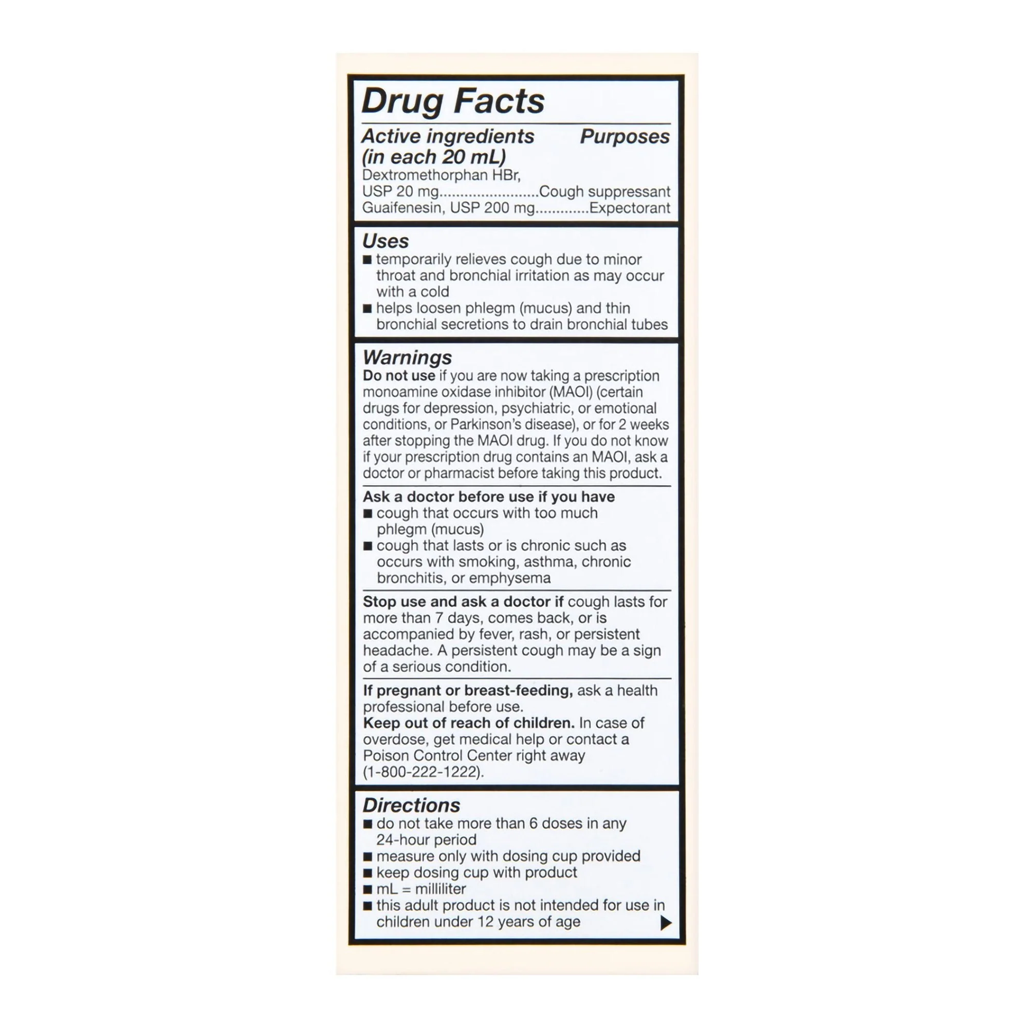 McKesson Brand Foster & Thrive Adult Tussin DM Liquid, Raspberry Flavor - Image 3