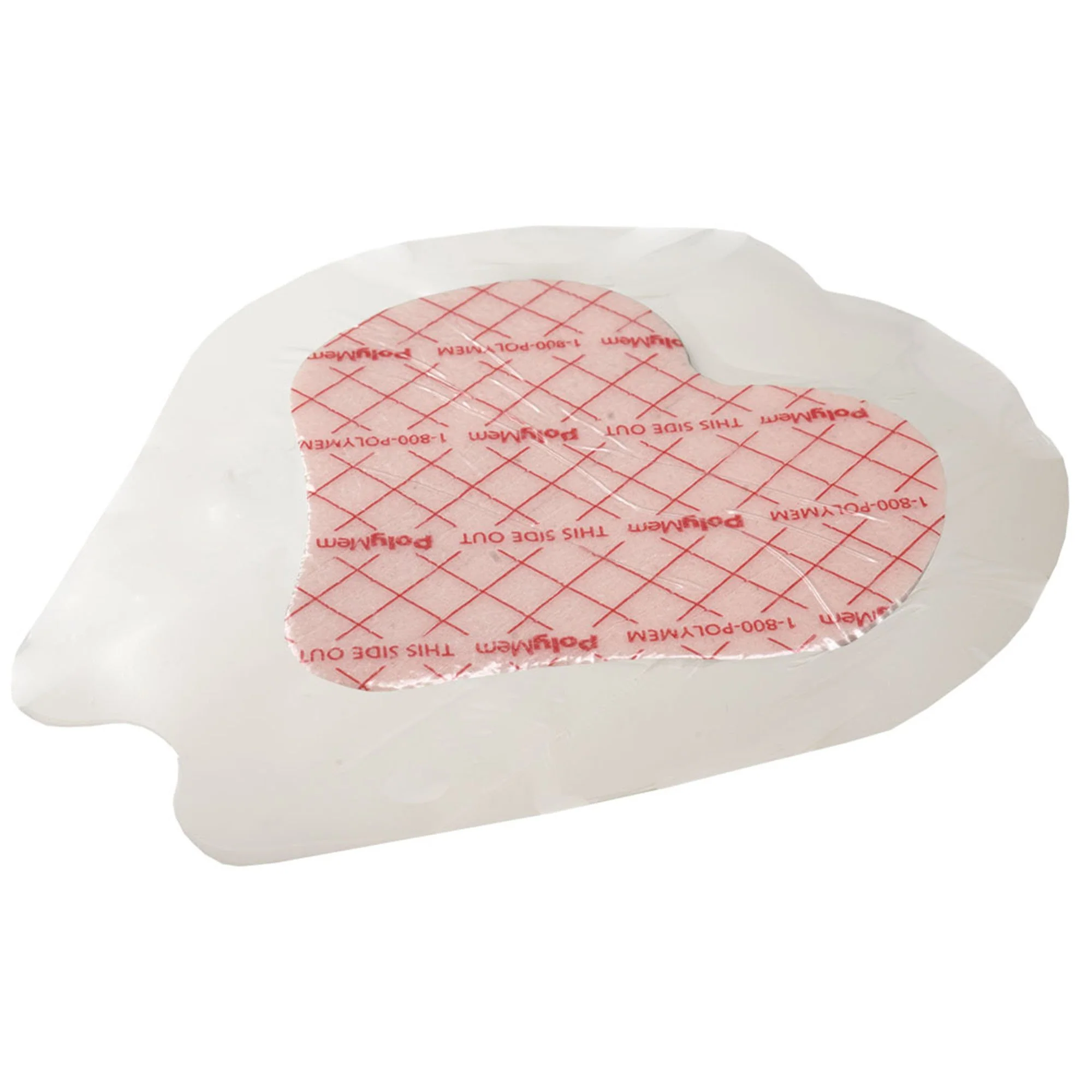 Ferris Manufacturing Foam Dressing PolyMem 7-1/5 X 7-4/5 Inch With Border Film Backing Silicone Adhesive Sacral Sterile (20/CS)