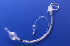 Cuffed Endotracheal Tube Flexi-set Safety Clear Plus 340 mm Length Curved 8.0 mm ID Adult Murphy Eye