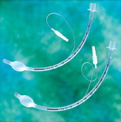 Cuffed Endotracheal Tube Sheridan CF 271 mm Length Curved 5.5 mm ID Pediatric Murphy Eye