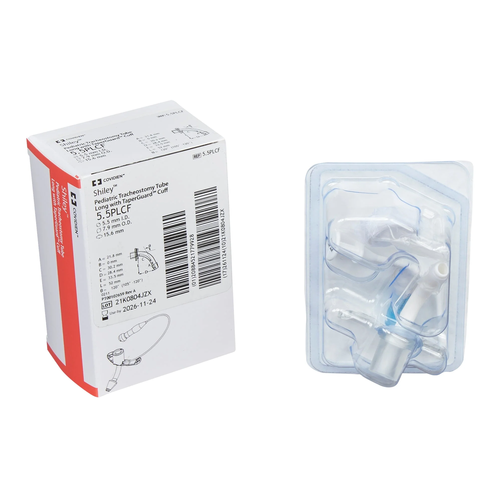 Cuffed Tracheostomy Tube Shiley Size 5.5 Adult
