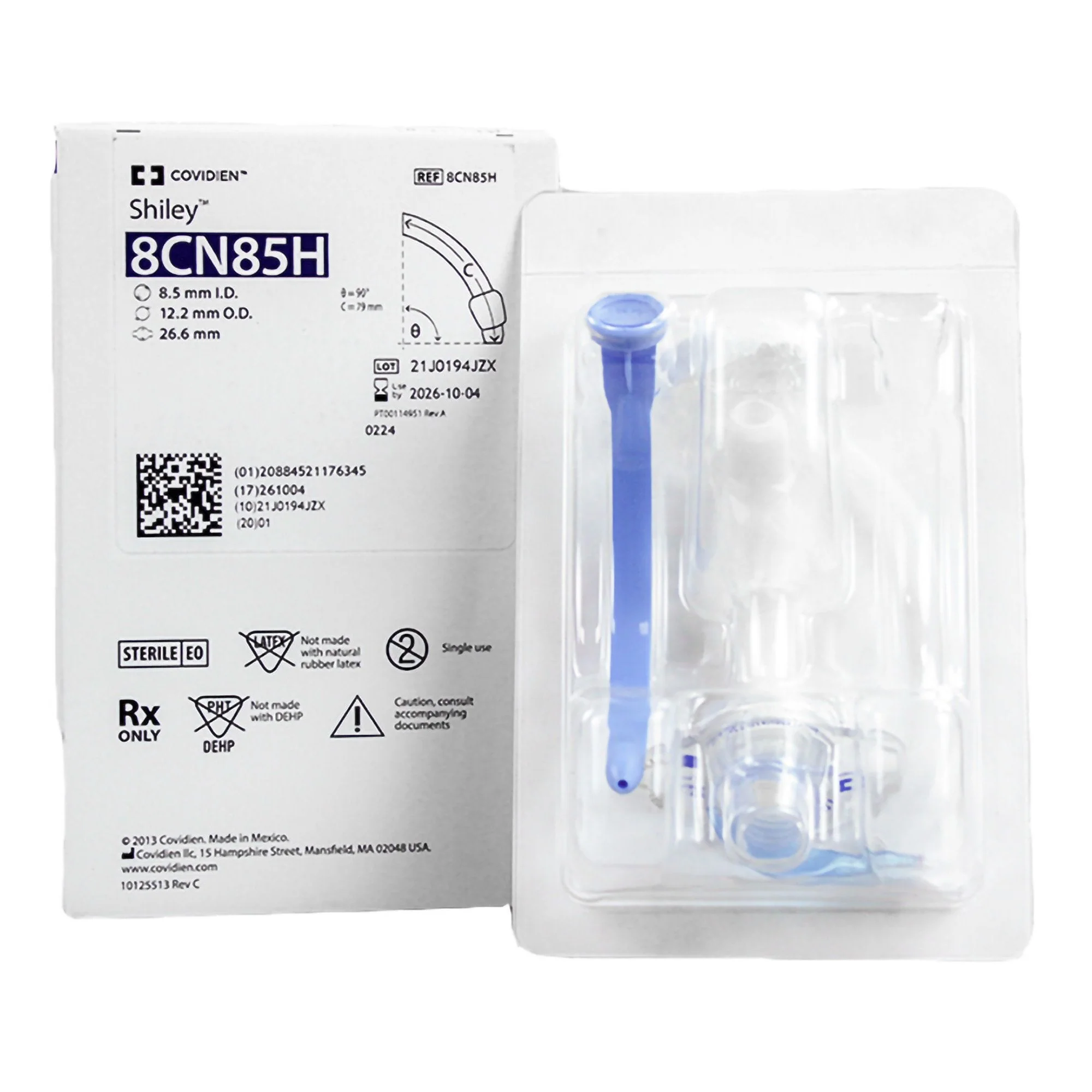 Cuffed Tracheostomy Tube Shiley Size 8.5 Adult