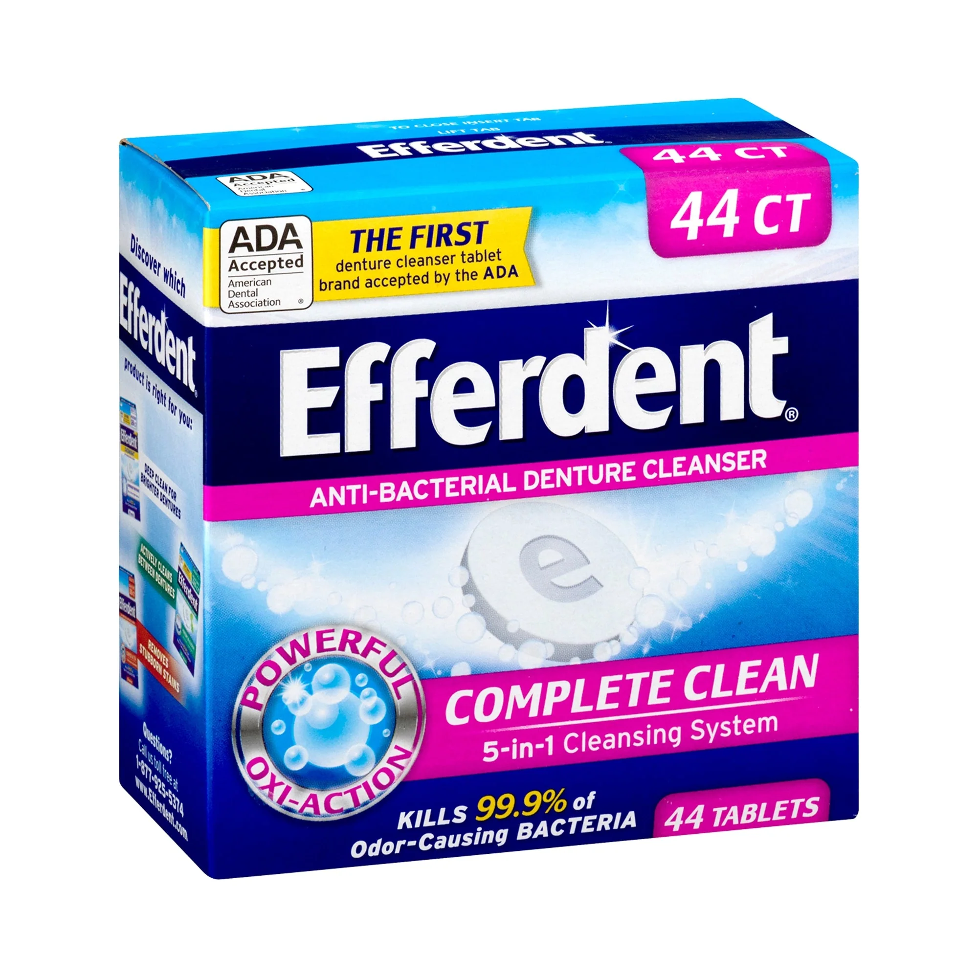 Med-Tech Products Efferdent Denture Cleaner, 44 Tablets per Box (44/BX)