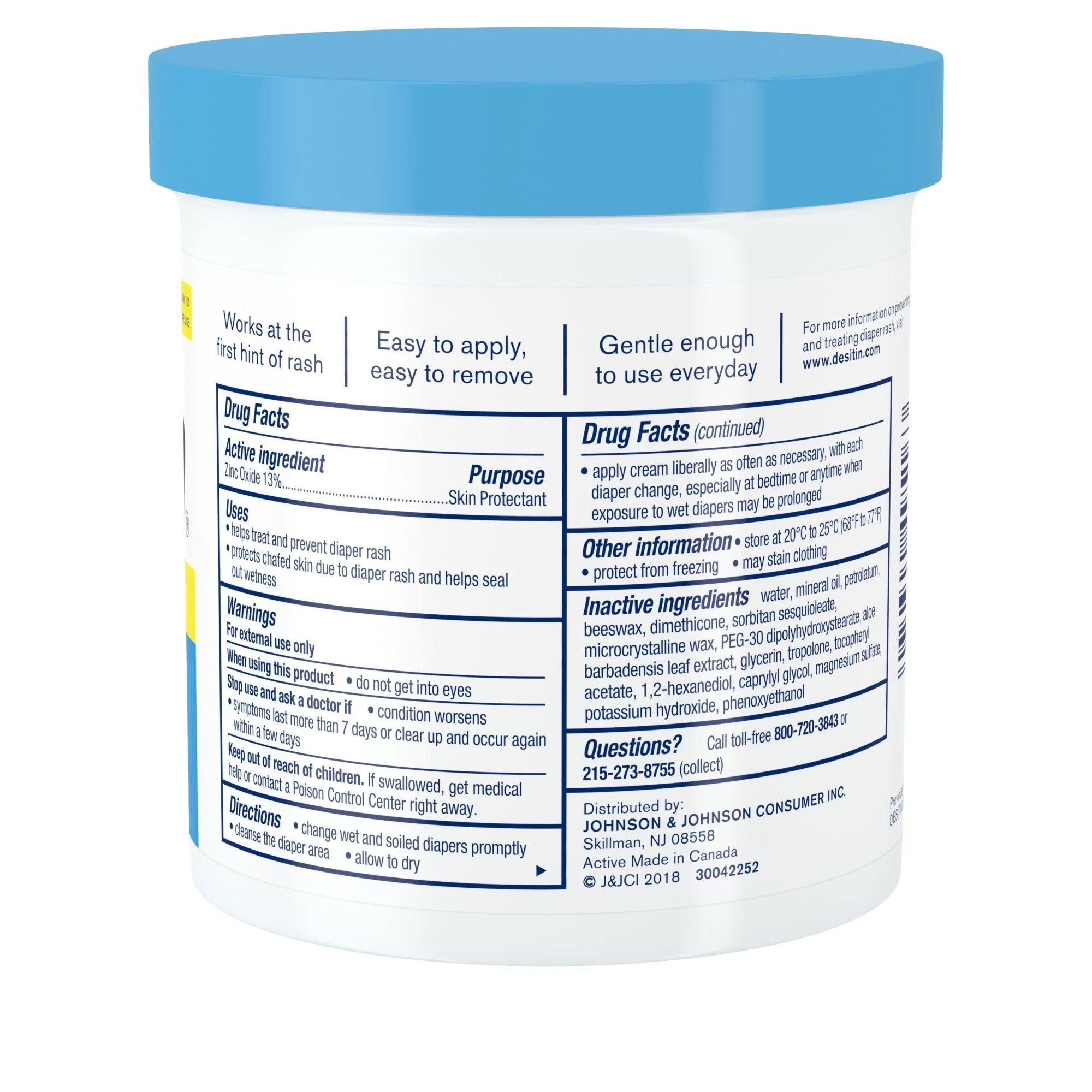 Kenvue Brands LLC Desitin Rapid Relief Scented Diaper Rash Treatment Cream, 16-ounce jar (12/CS) - Image 2