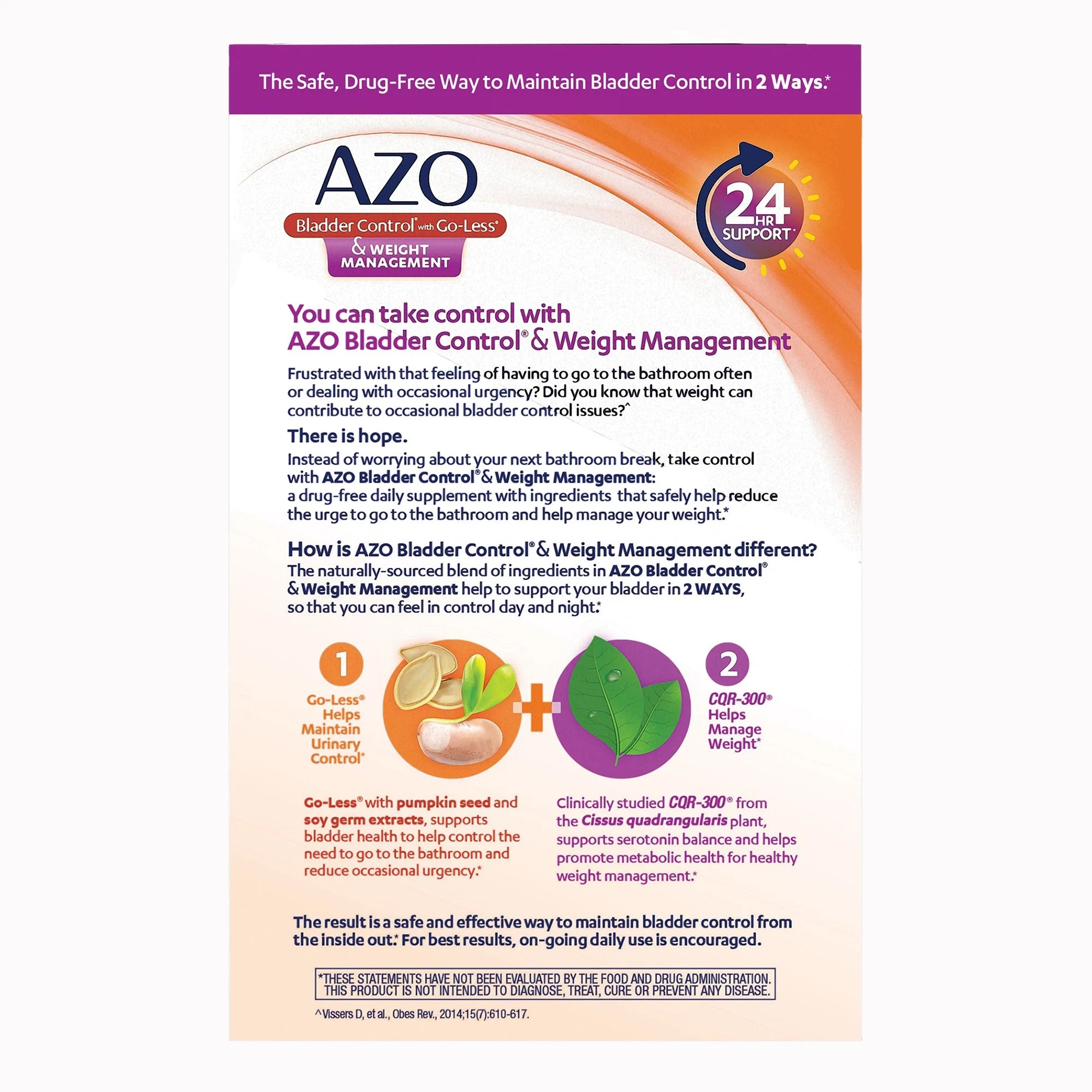 i-Health Inc AZO Bladder Control with Go-Less Capsules (24/CS) - Image 2