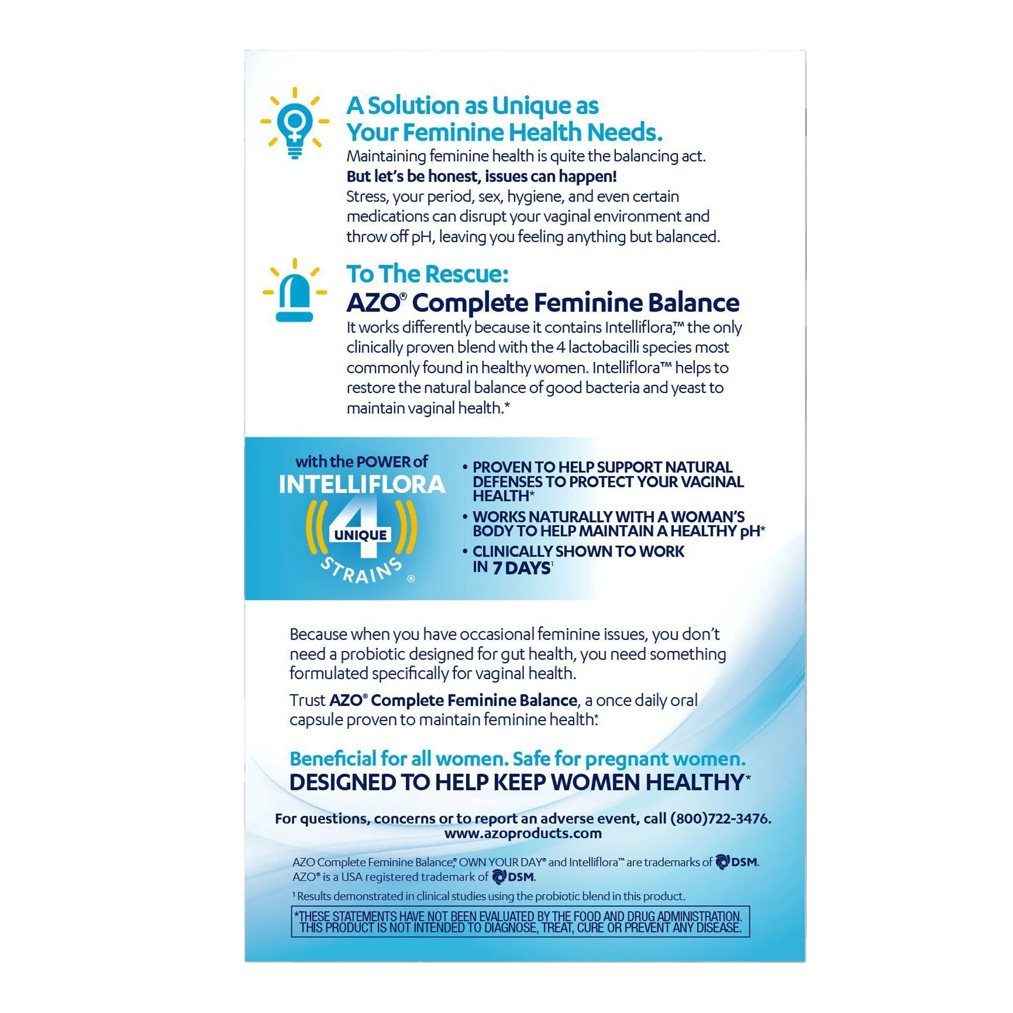 i-Health Inc AZO Complete Feminine Balance Daily Probiotic Capsules (24/CS) - Image 3