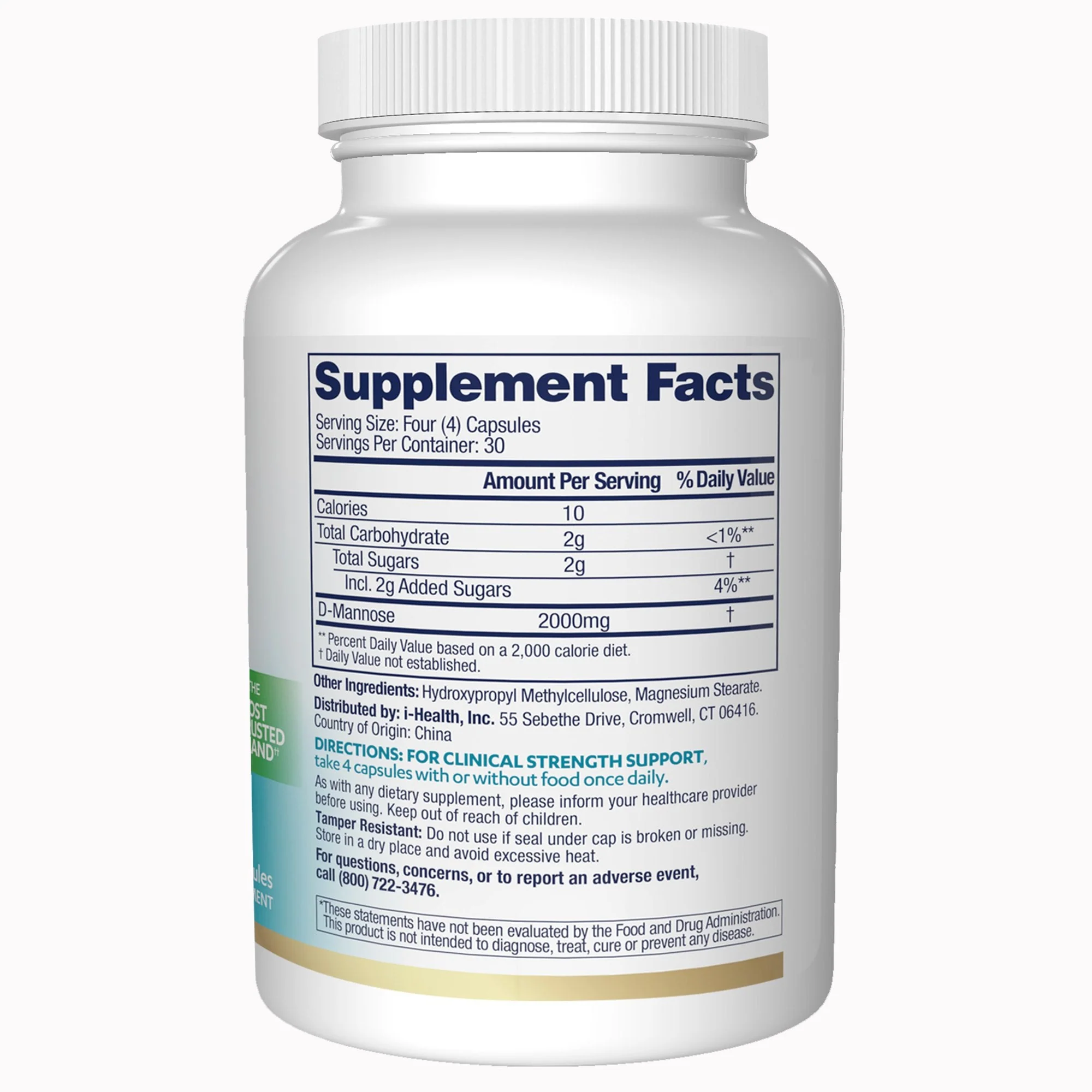 i-Health Inc AZO D-Mannose Capsules for Urinary Tract Health (24/CS) - Image 2