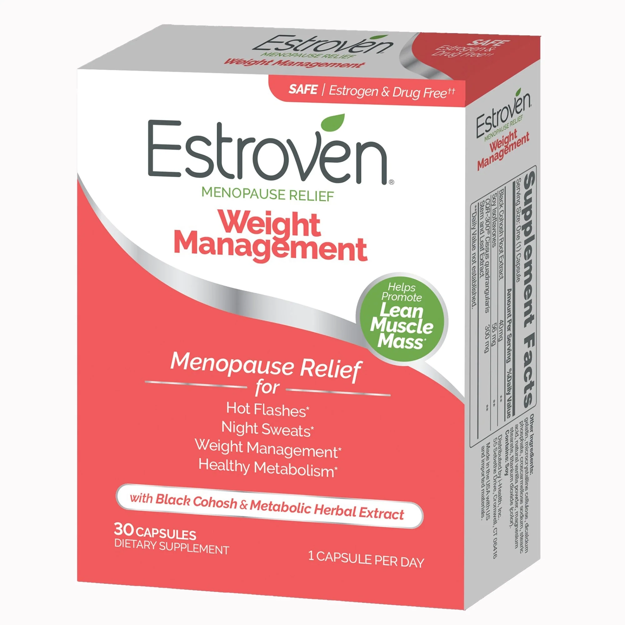 i-Health Inc Estroven Once Daily Menopause Relief Weight Management Capsules (12/CS) - Image 2