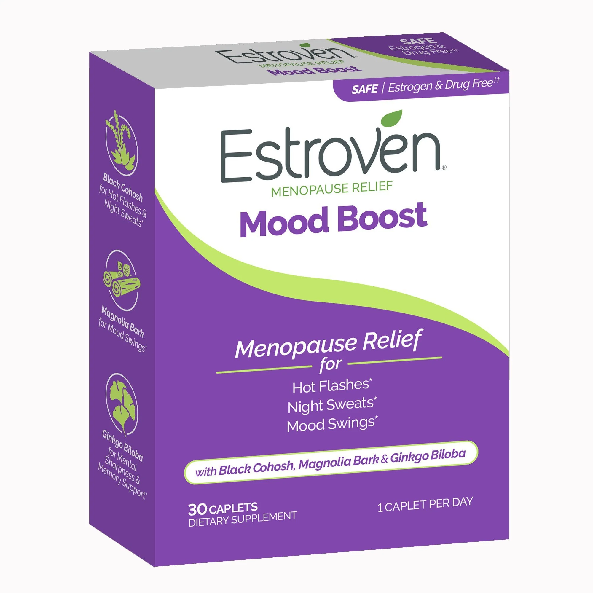 i-Health Inc Estroven Once Daily Menopause Relief Mood Boost Caplets (12/CS)