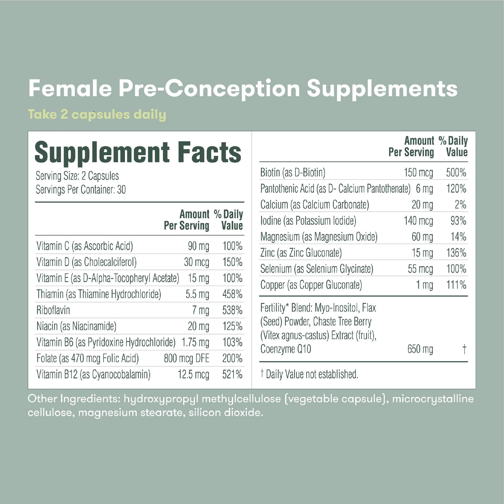 Fridababy LLC Frida Fertility Pre-Conception Supplement (720/CS) - Image 2