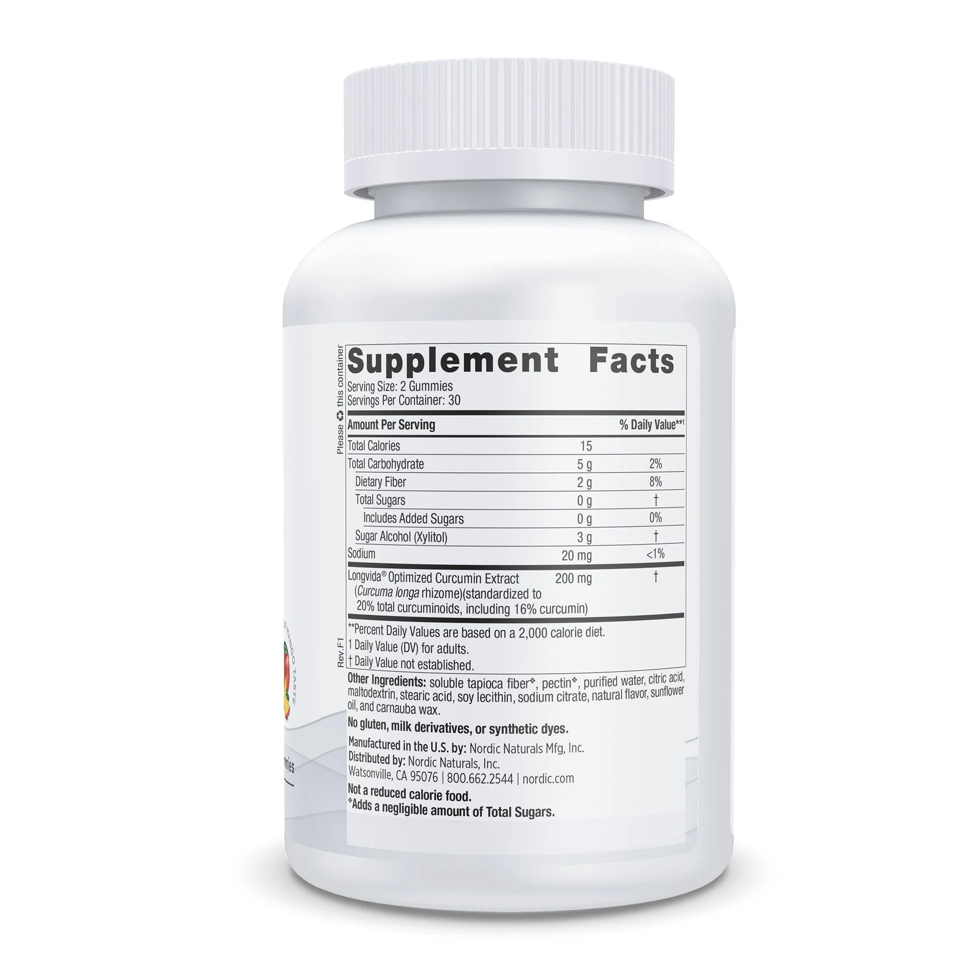 Nordic Naturals Inc Nordic Naturals Zero Sugar Curcumin Dietary Supplement, Mango Flavor (12/CS) - Image 2