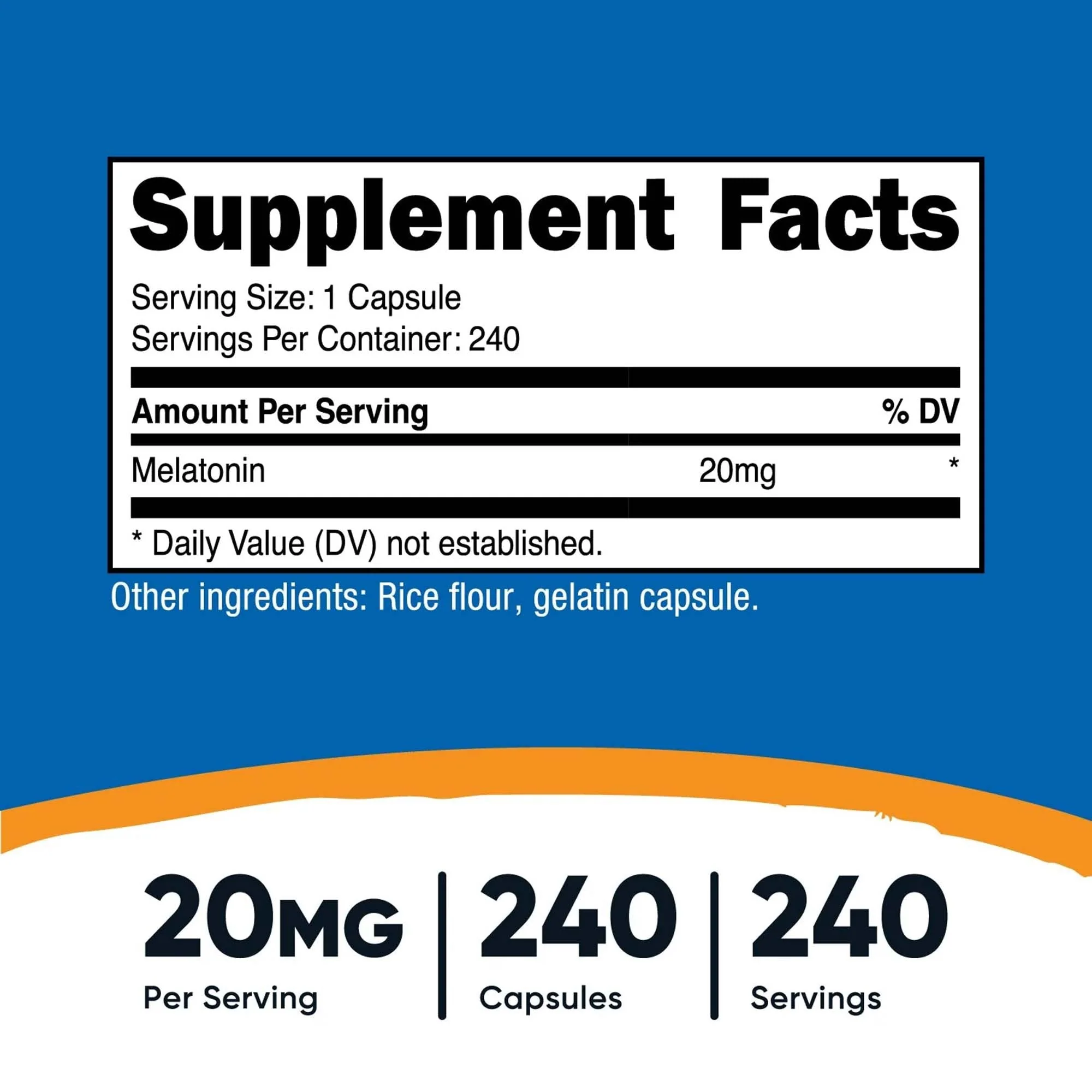 Nutricost nutricost 20-mg Melatonin Capsules for Sleep Support (12/CS) - Image 2