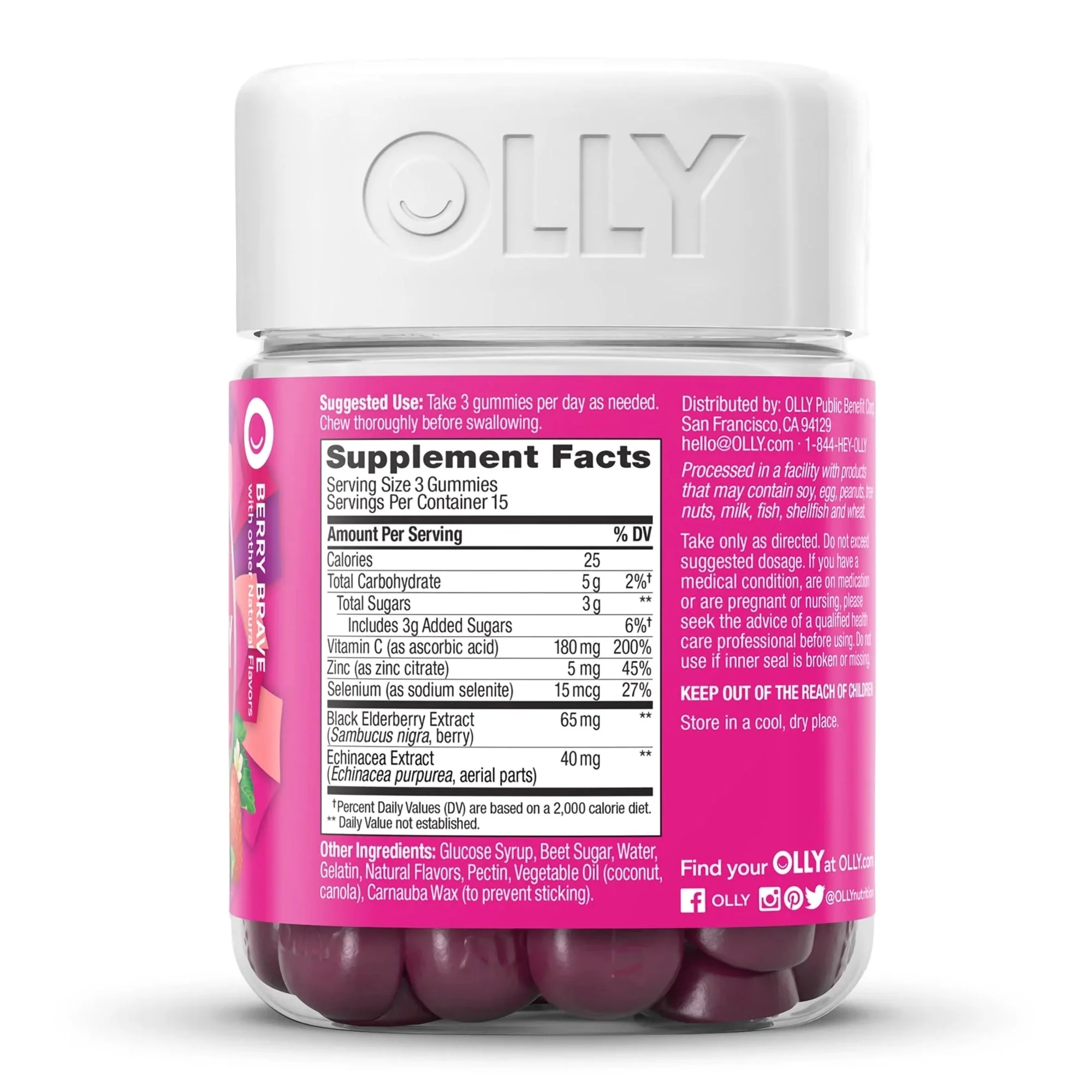 OLLY Public Benefit Corp Olly Active Immunity + Elderberry Gummies Berry Brave - Image 2