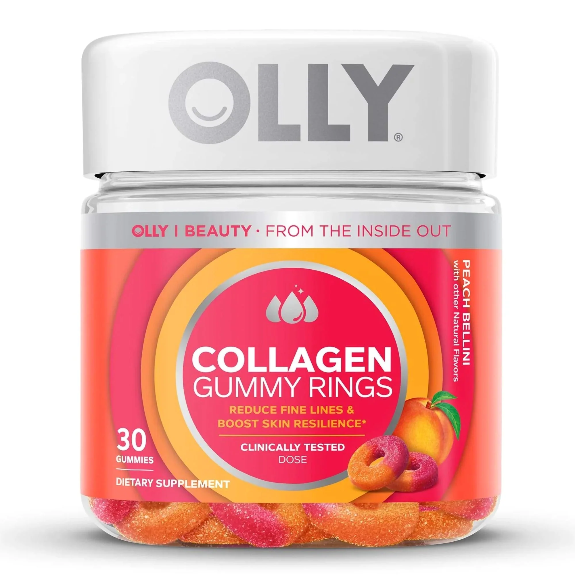 OLLY Public Benefit Corp Olly Collagen Gummy Rings Peach Bellini