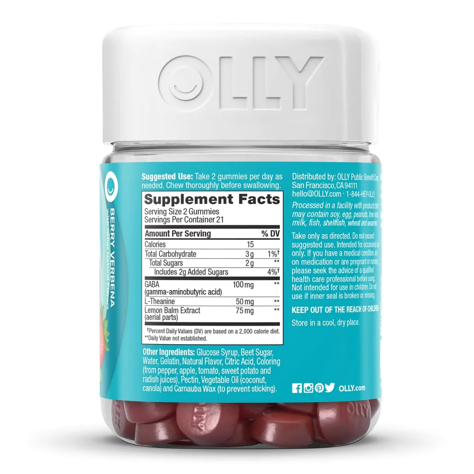 OLLY Public Benefit Corp Olly Goodbye Stress Gummies, Berry Verbena - Image 2