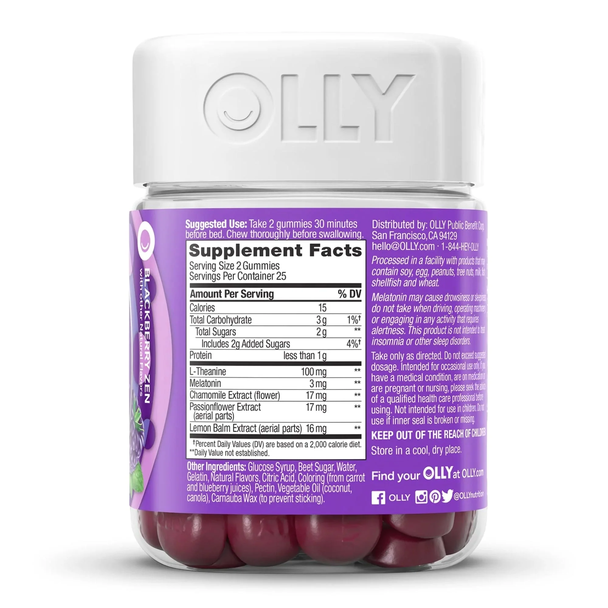 OLLY Public Benefit Corp Olly Sleep Gummies, Blackberry Zen - Image 2