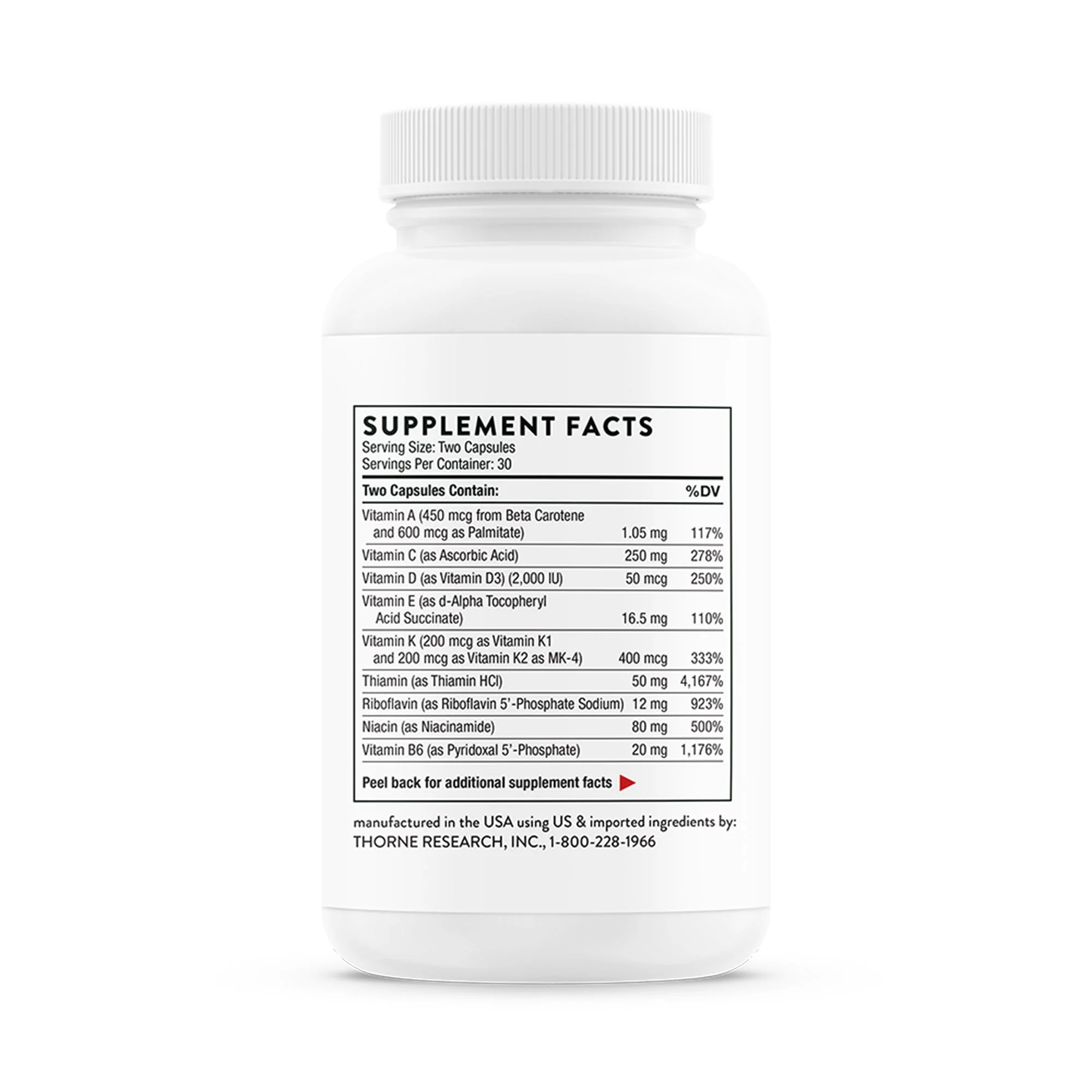 Thorne Research Inc Thorne Basic Nutrients 2/Day Dietary Supplement - Image 2
