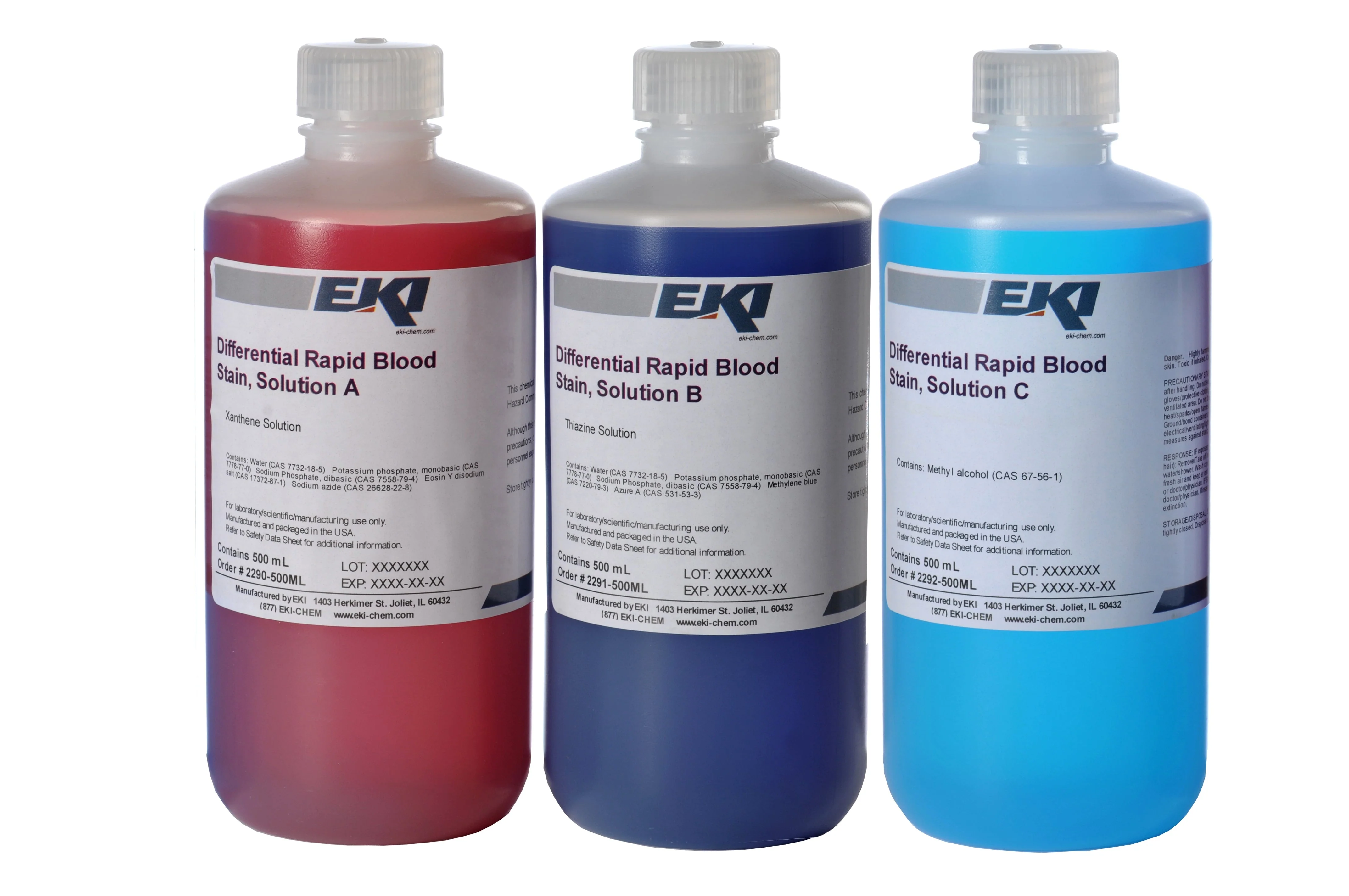 EK Industries Inc Differential Rapid Stain Kit 3 X 500 mL