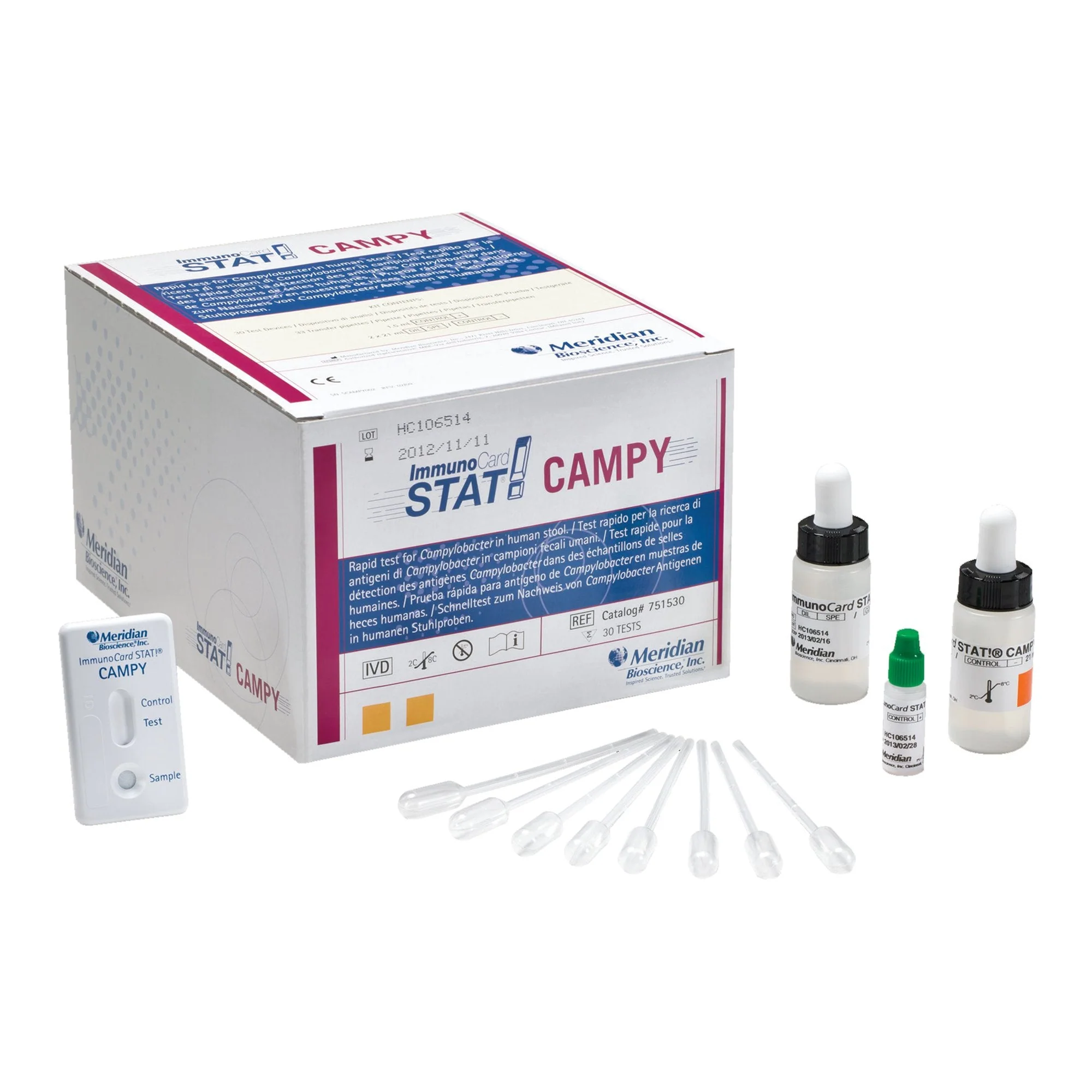 Meridian Bioscience Corporation Immunocard Stat! Campylobacter Immunoassay Digestive Test Kit (30/BX)
