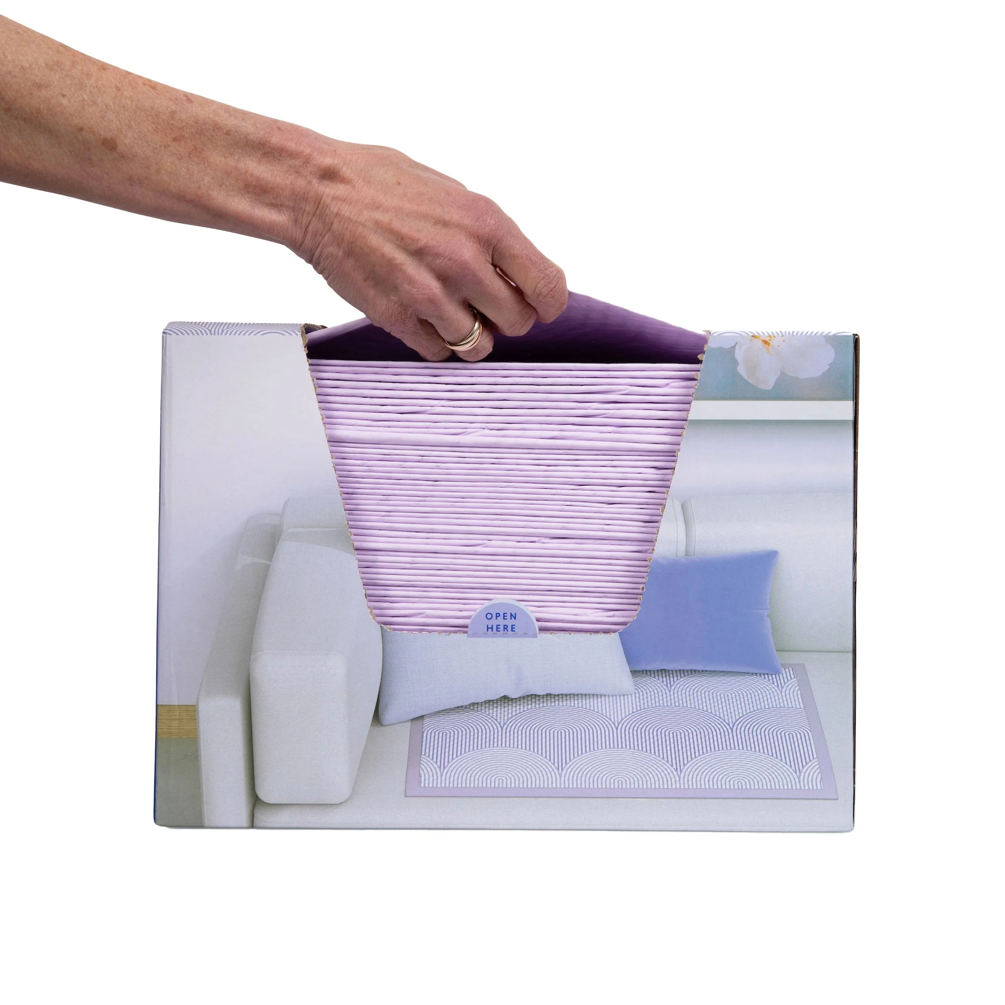 Boom Home Medical Boom Home Medical Flourish Ultra Absorbent Underpads, Periwinkle (150/CS) - Image 3