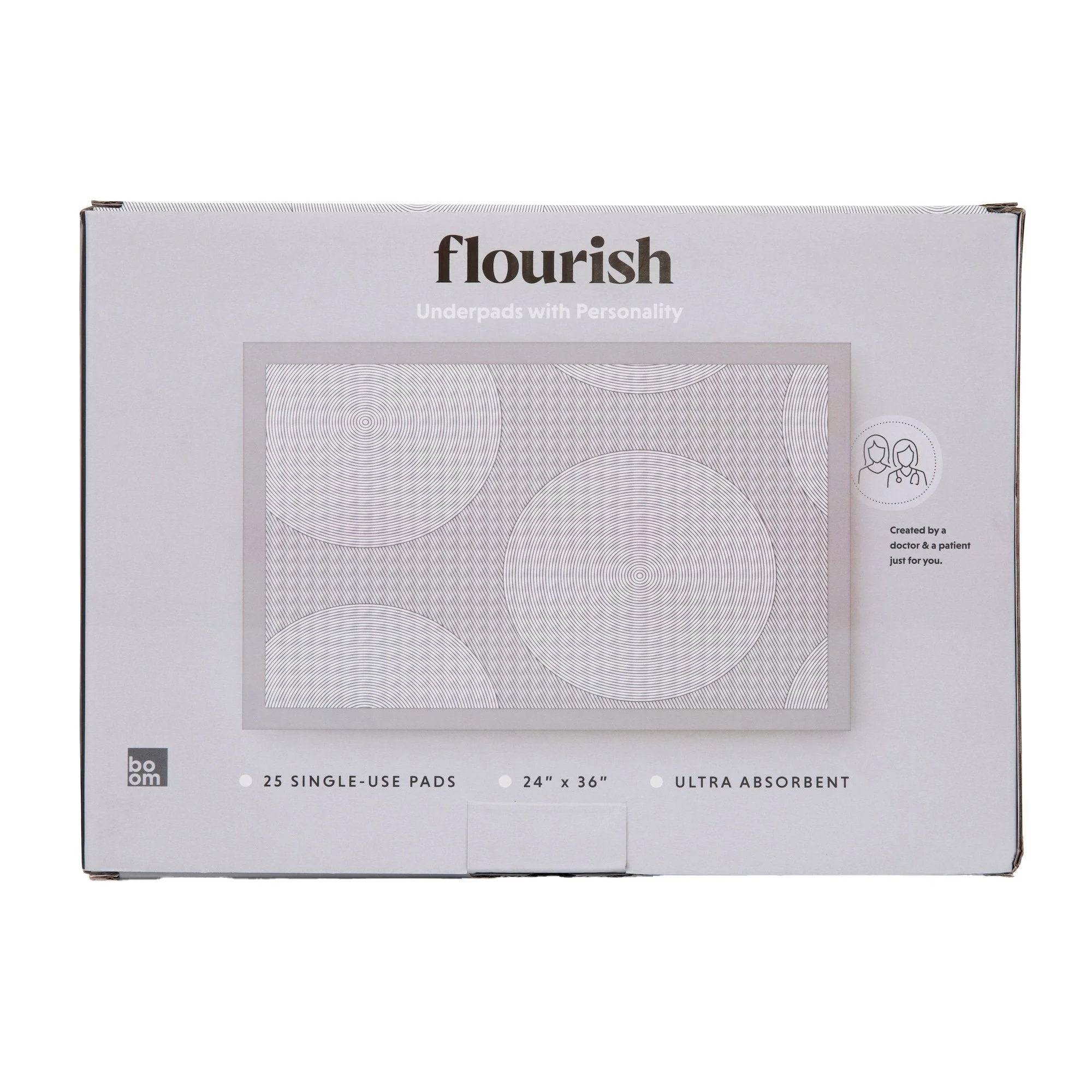Boom Home Medical Boom Home Medical Flourish Ultra Absorbent Underpads, Dove Gray (150/CS) - Image 2