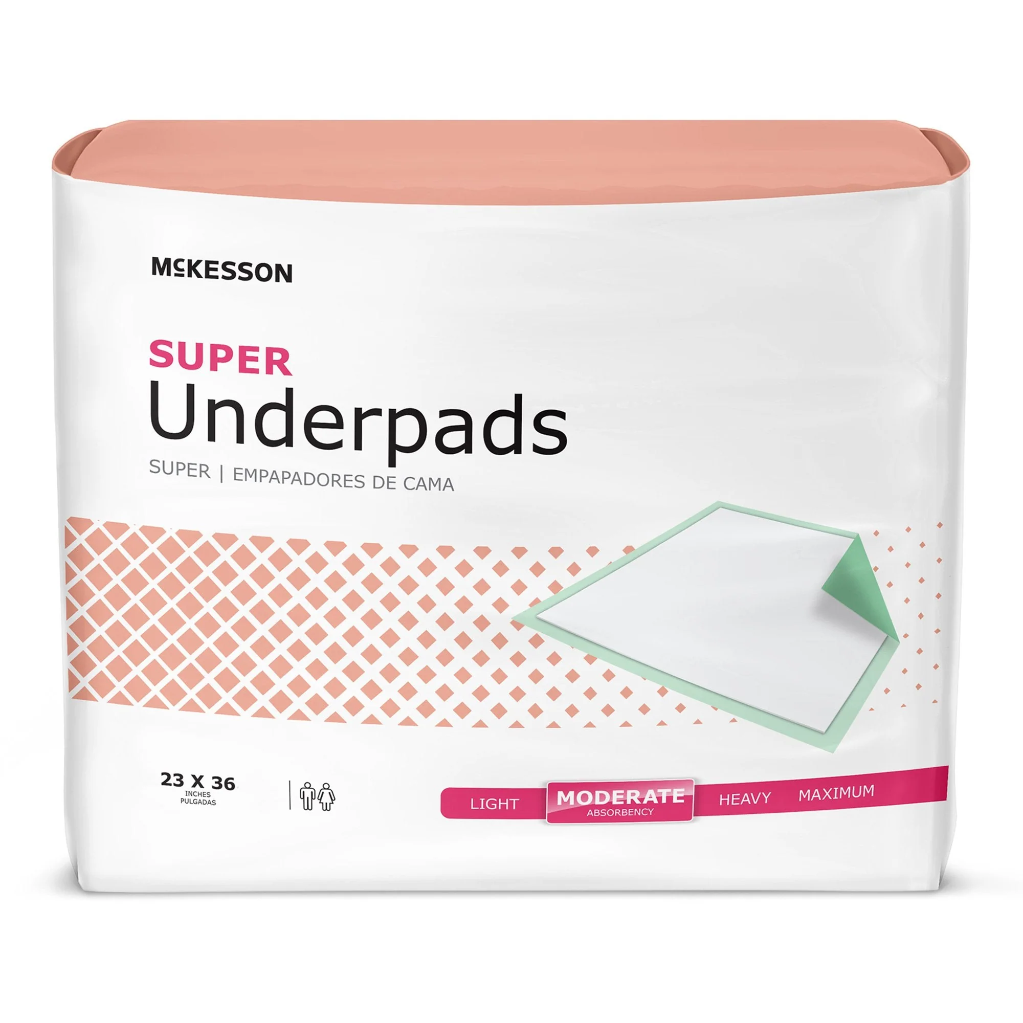 McKesson Brand McKesson Super Moderate Absorbency Underpad, 23 x 36 Inch - 120 ct. (120/CS)