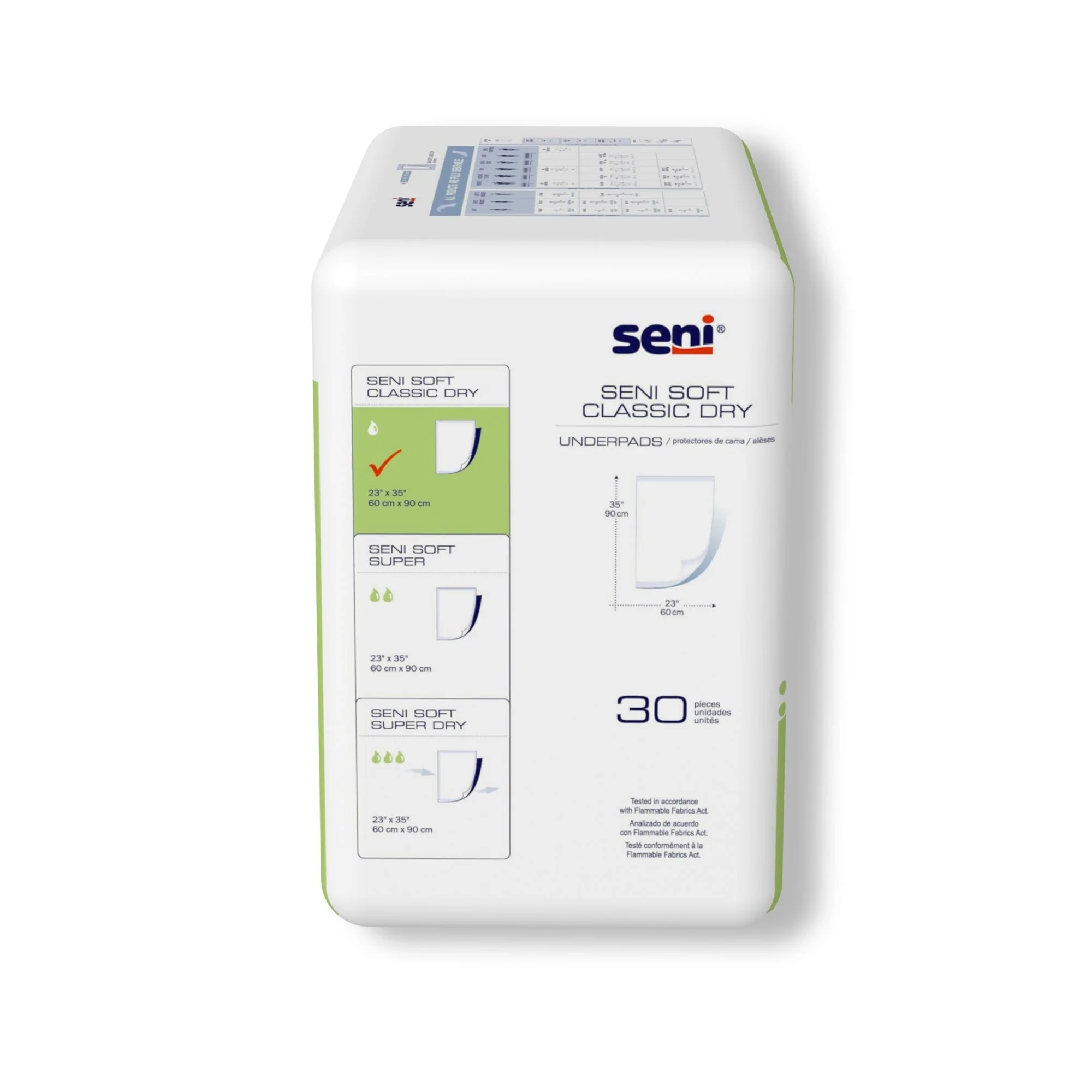 TZMO USA Inc Seni Soft Classic Dry Underpad, Level 1 Absorbency (120/CS) - Image 3