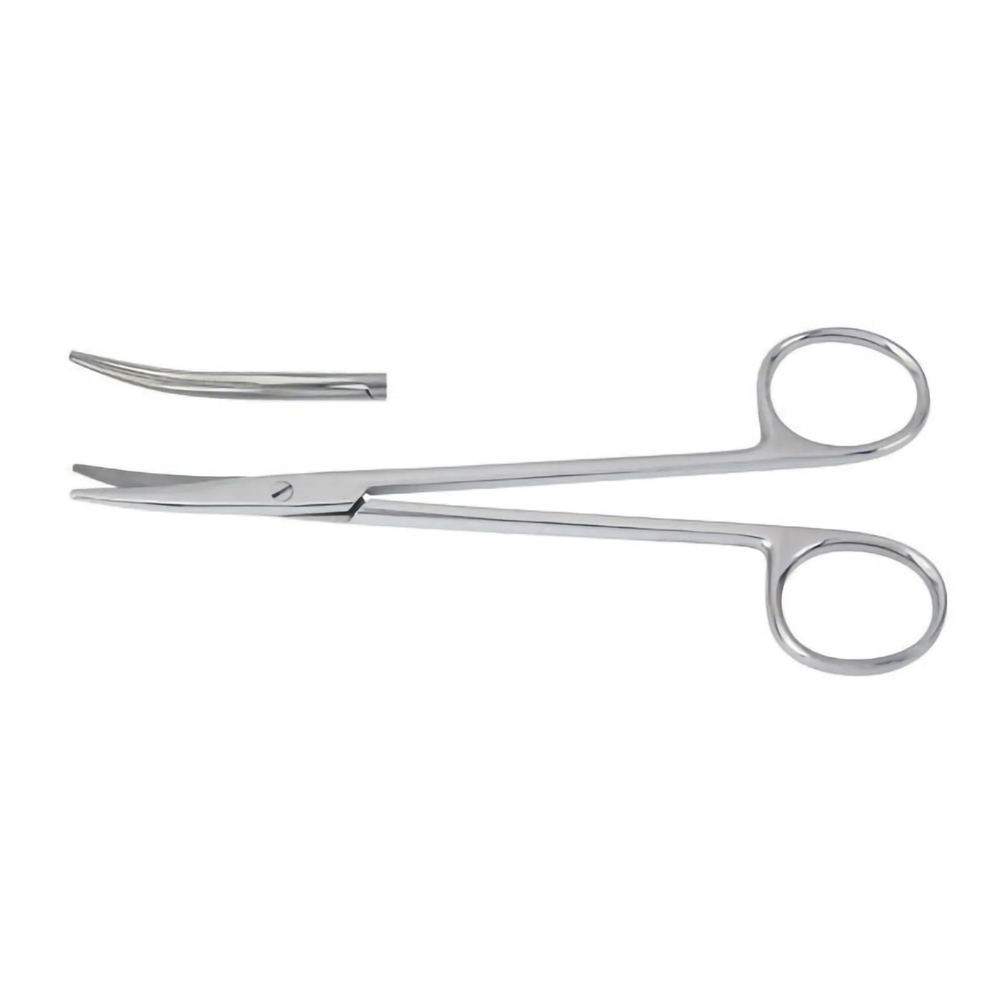 Dissecting Scissors McKesson 5-1/2 Inch Length Floor / Office Grade Pakistani Stainless Steel NonSterile Finger Ring Handle Straight, Beveled Blunt Tip / Blunt Tip